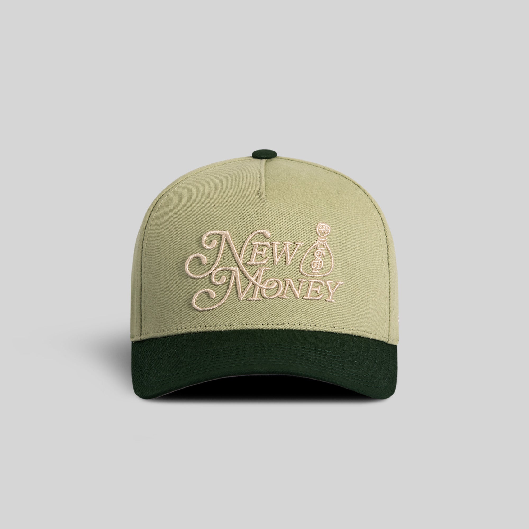 NEW MONEY SAGE FG GREEN TWILL TRUCKER