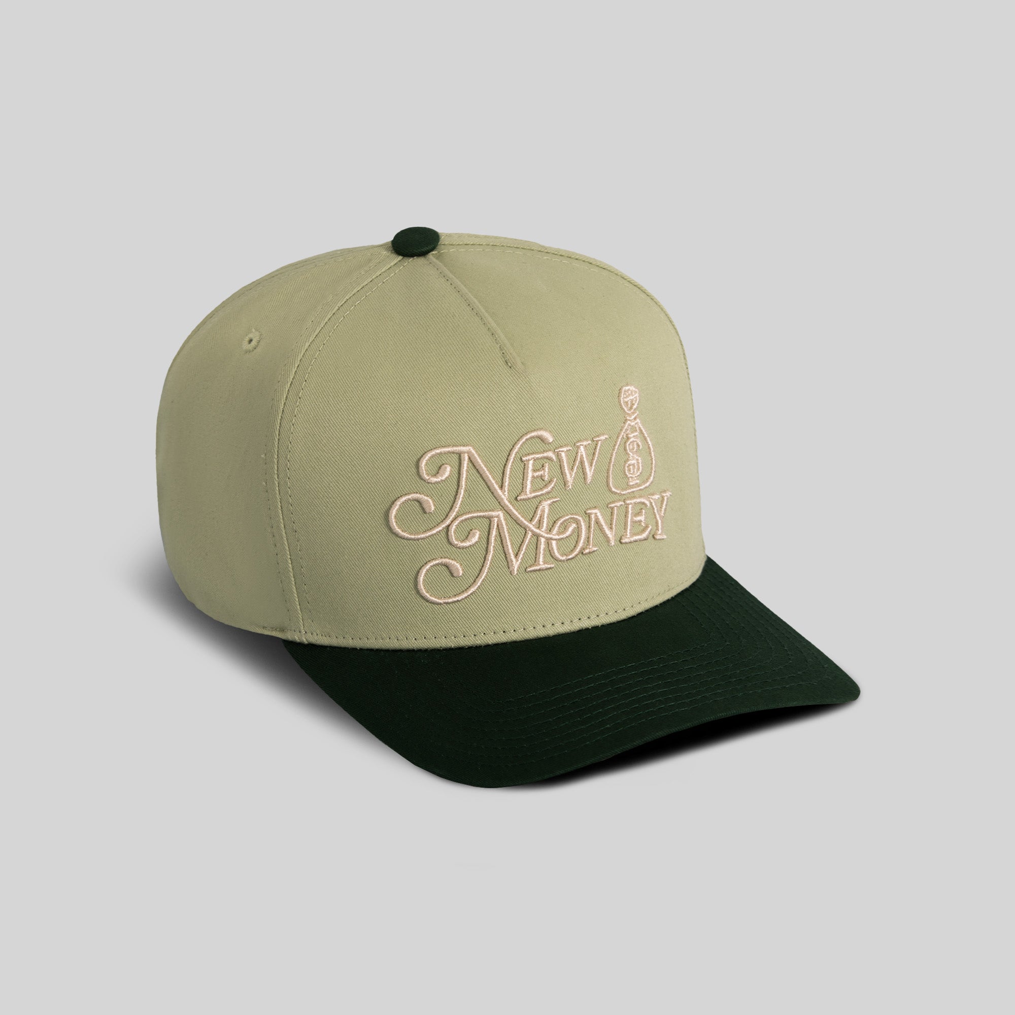 NEW MONEY SAGE FG GREEN TWILL TRUCKER