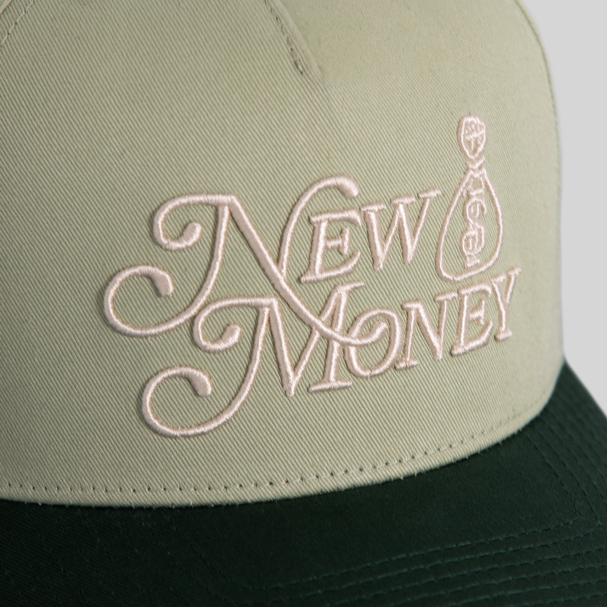 NEW MONEY SAGE FG GREEN TWILL TRUCKER