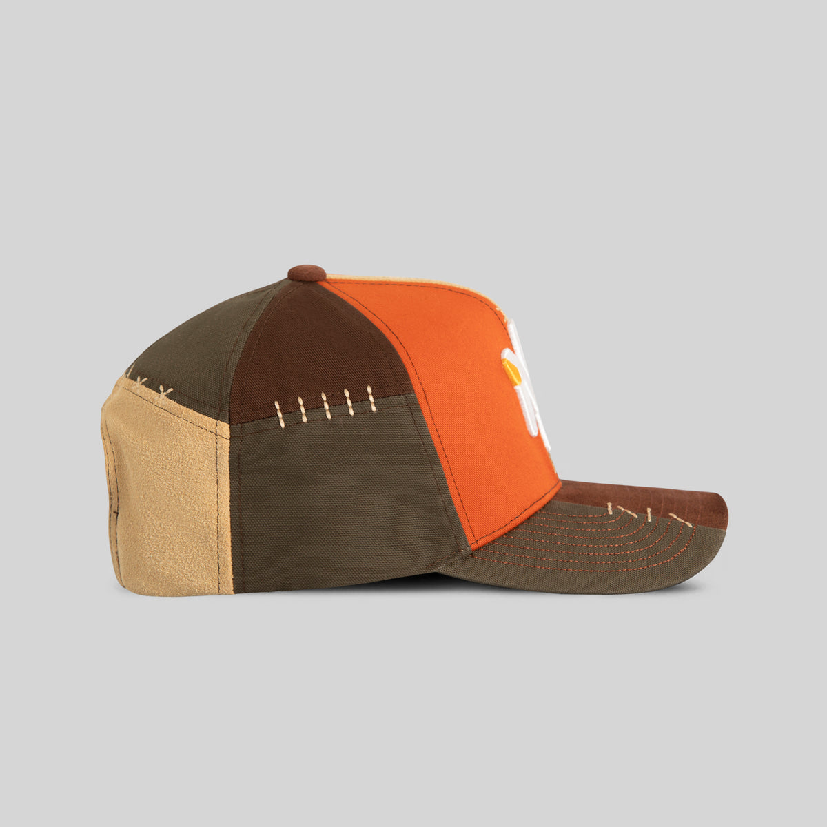 FIELD GRADE X KURVE STUDIO NY IS HEALING VOODOO EARTH TWILL SUEDE CANVAS TRUCKER