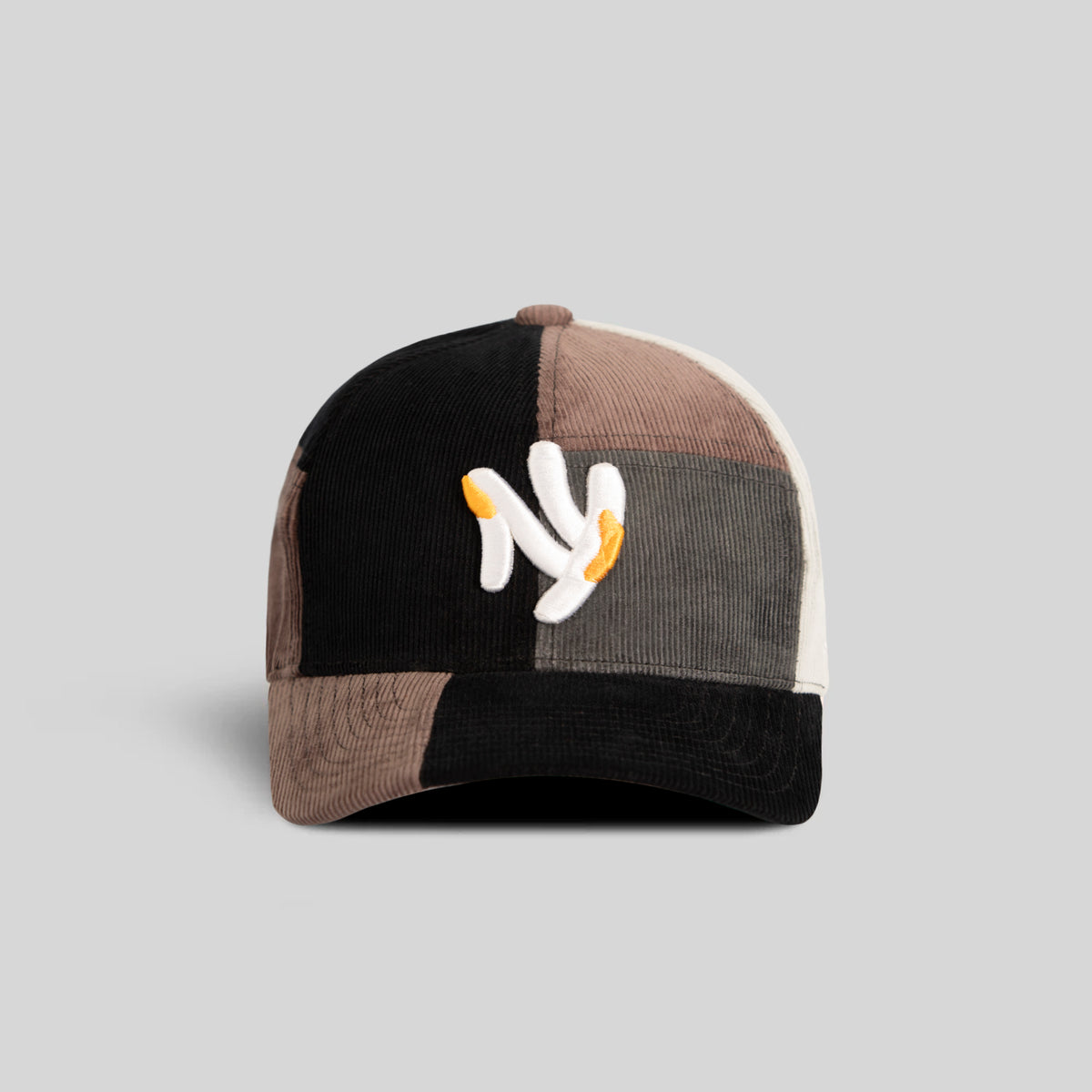 FIELD GRADE X KURVE STUDIO NY IS HEALING MULTI CORDUROY PATCHWORK TRUCKER