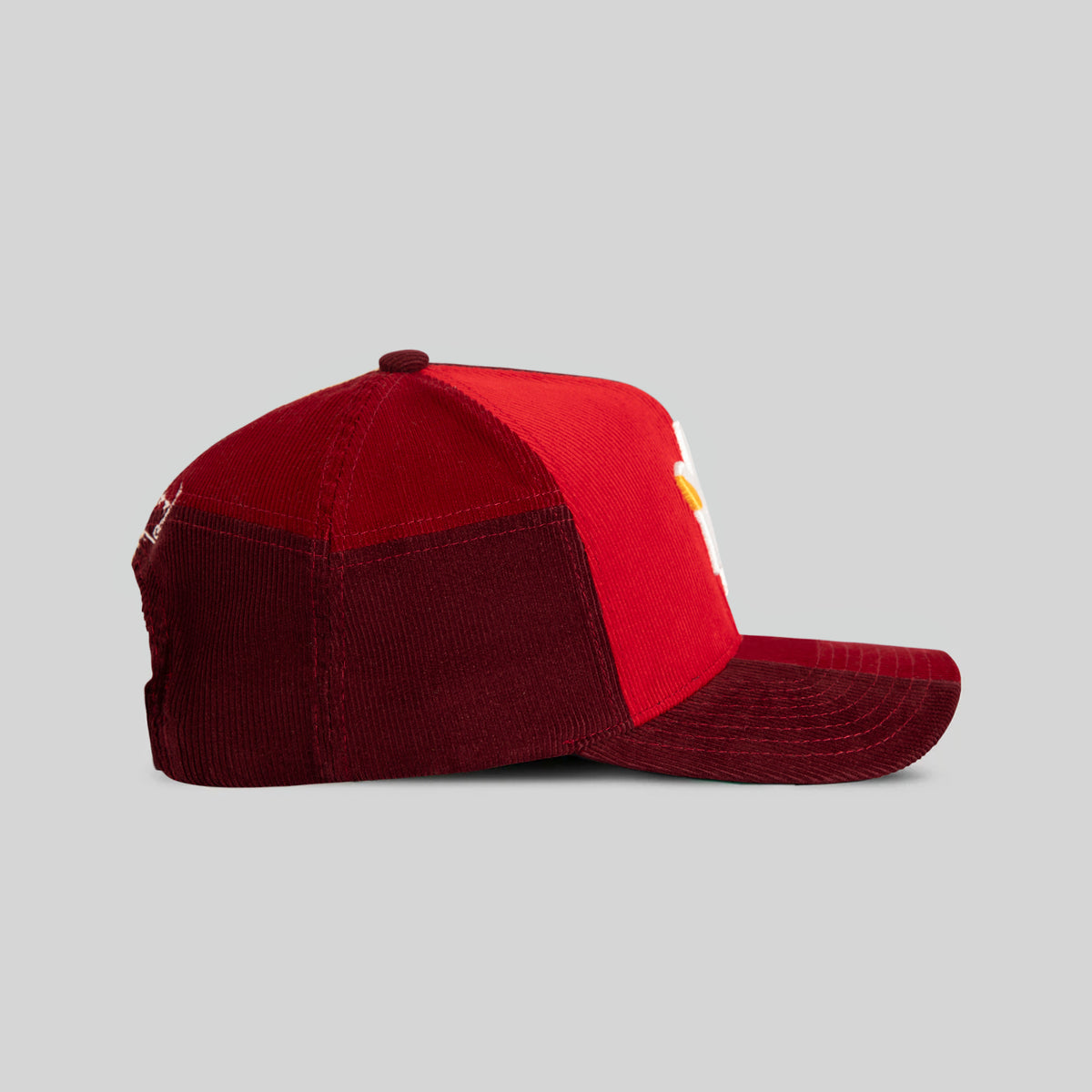 FIELD GRADE X KURVE STUDIO NY IS HEALING MULTI CORDUROY PATCHWORK TRUCKER