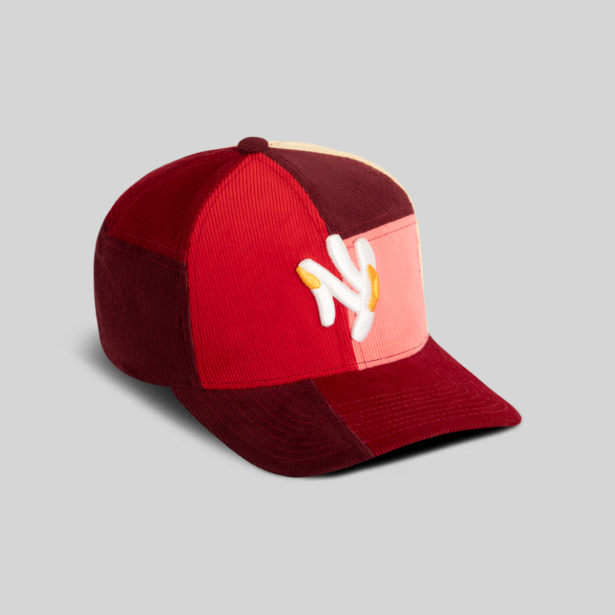 FIELD GRADE X KURVE STUDIO NY IS HEALING MULTI CORDUROY PATCHWORK TRUCKER