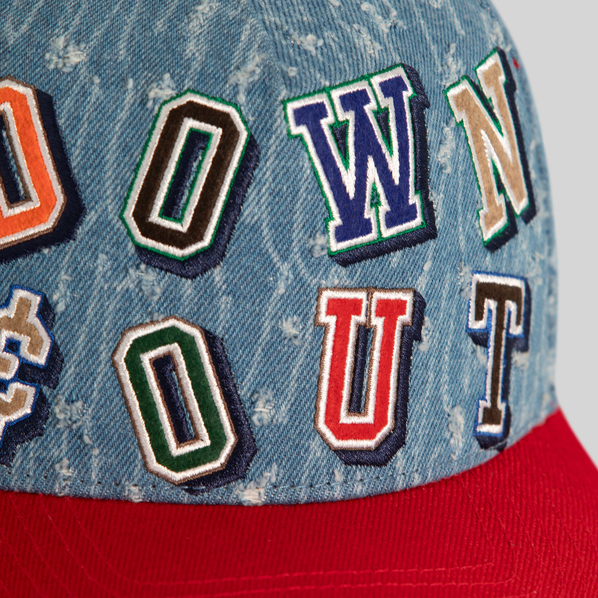 DOWN & OUT NEEDLE PUNCH DENIM WOOL TRUCKER