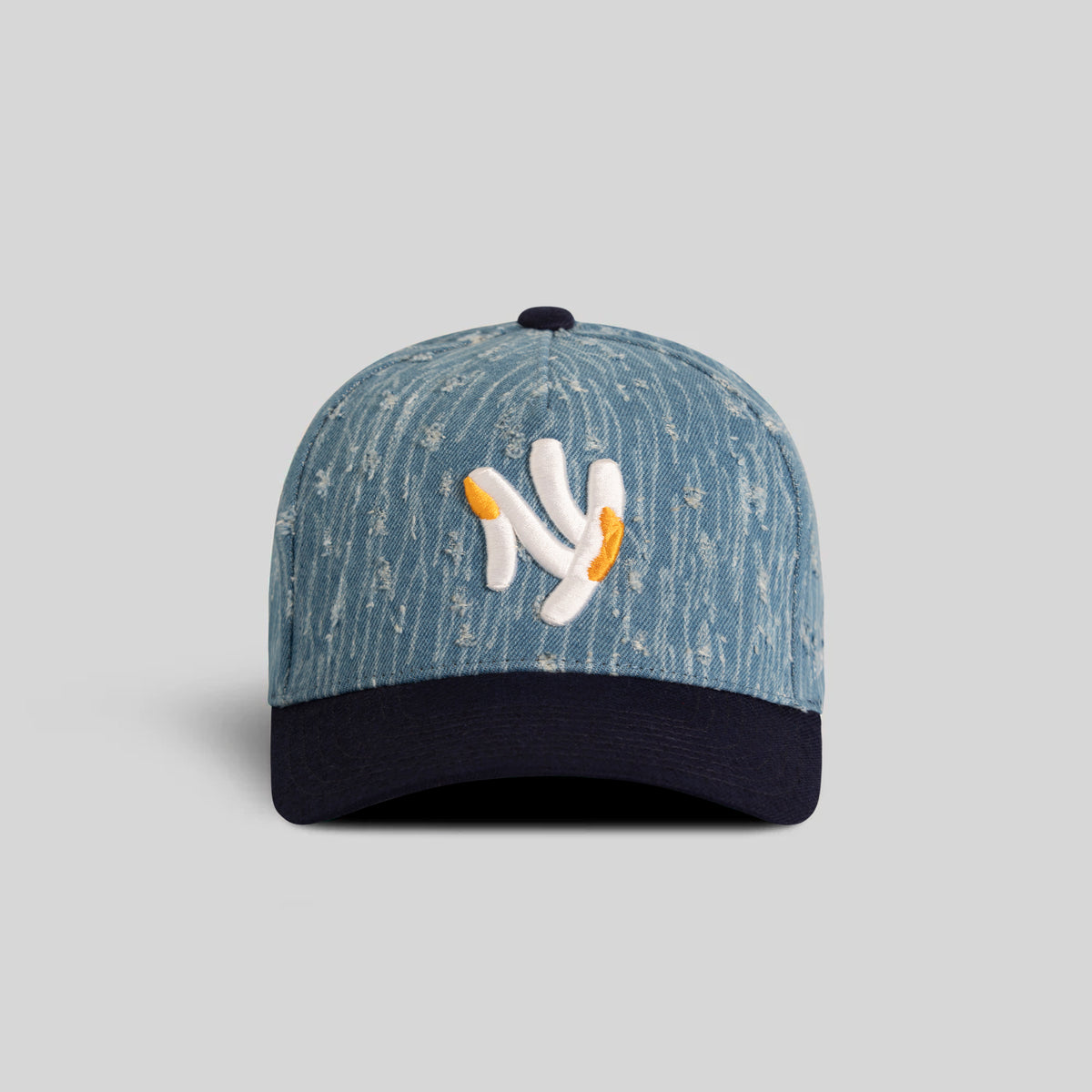 FIELD GRADE X KURVE STUDIO NY IS HEALING NEEDLE PUNCH DENIM WOOL TRUCKER