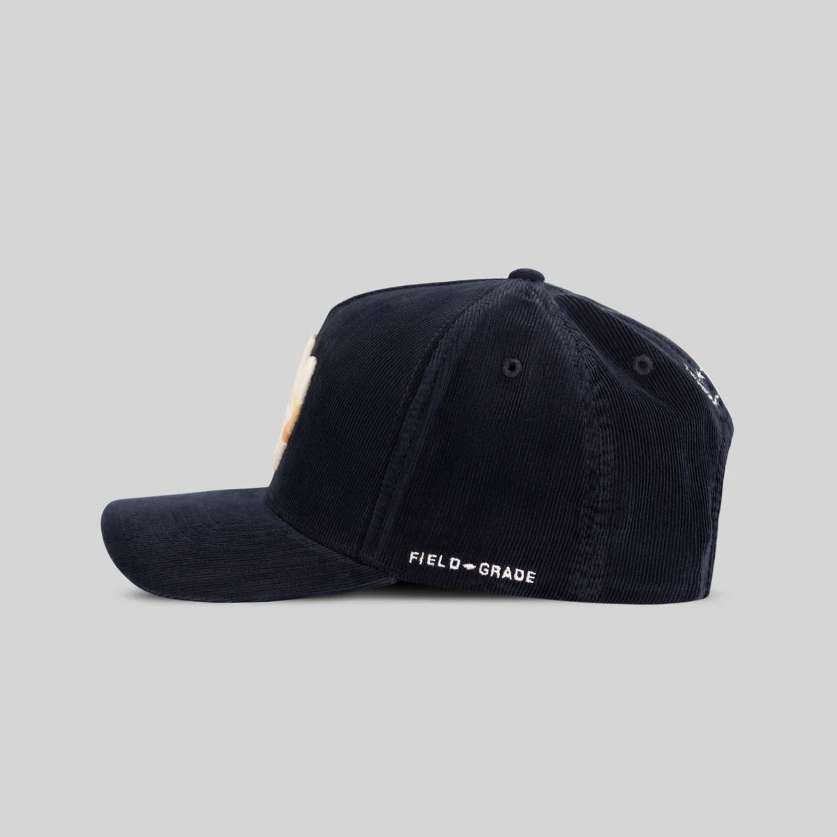 FIELD GRADE X KURVE STUDIO NY IS HEALING WASHED CORDUROY DEEP NAVY TRUCKER