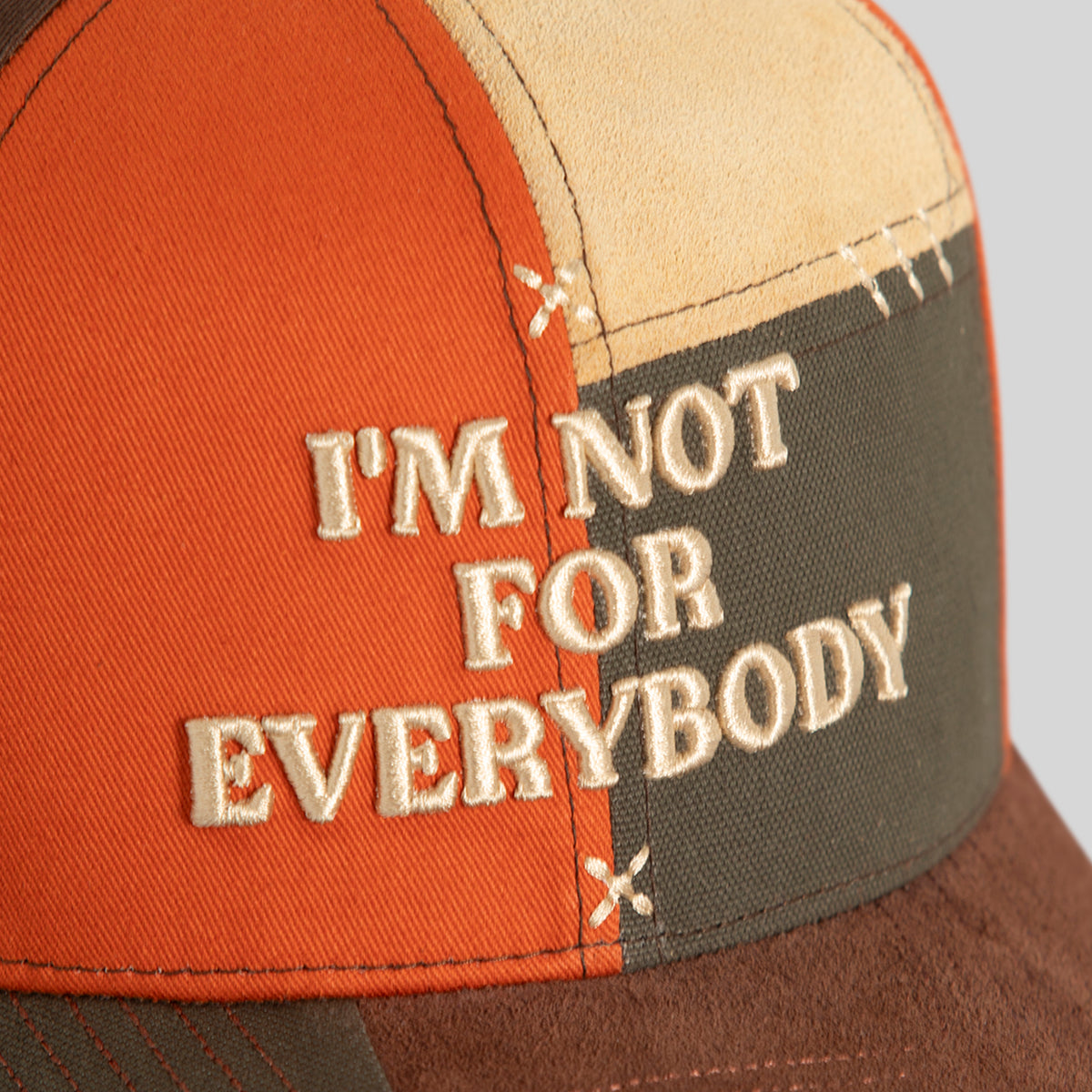 IM NOT FOR EVERYBODY VOODOO TWILL SUEDE CANVAS TRUCKER
