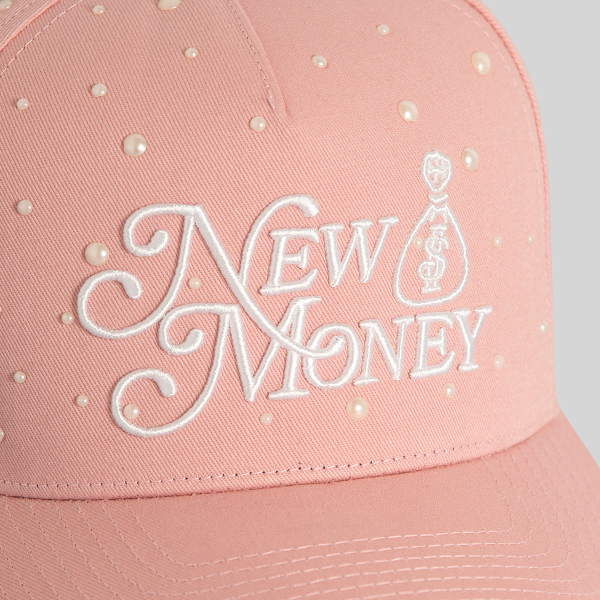 NEW MONEY PEARL PINK TWILL TRUCKER