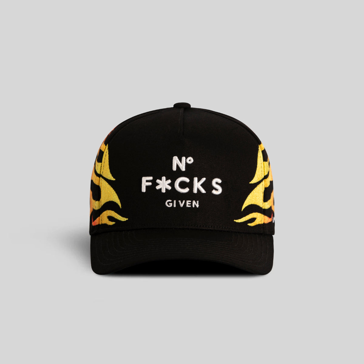 NO FUCKS GIVEN TRIBAL FLAME TWILL TRUCKER