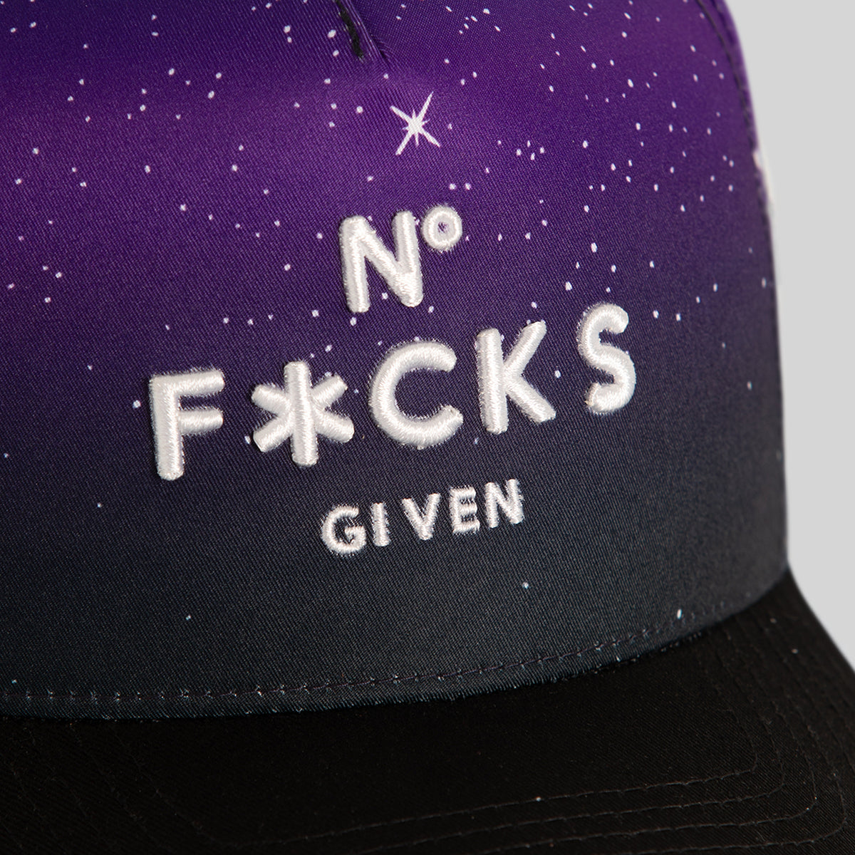 NO F*CKS GIVEN COSMIC VALLEY TWILL TRUCKER