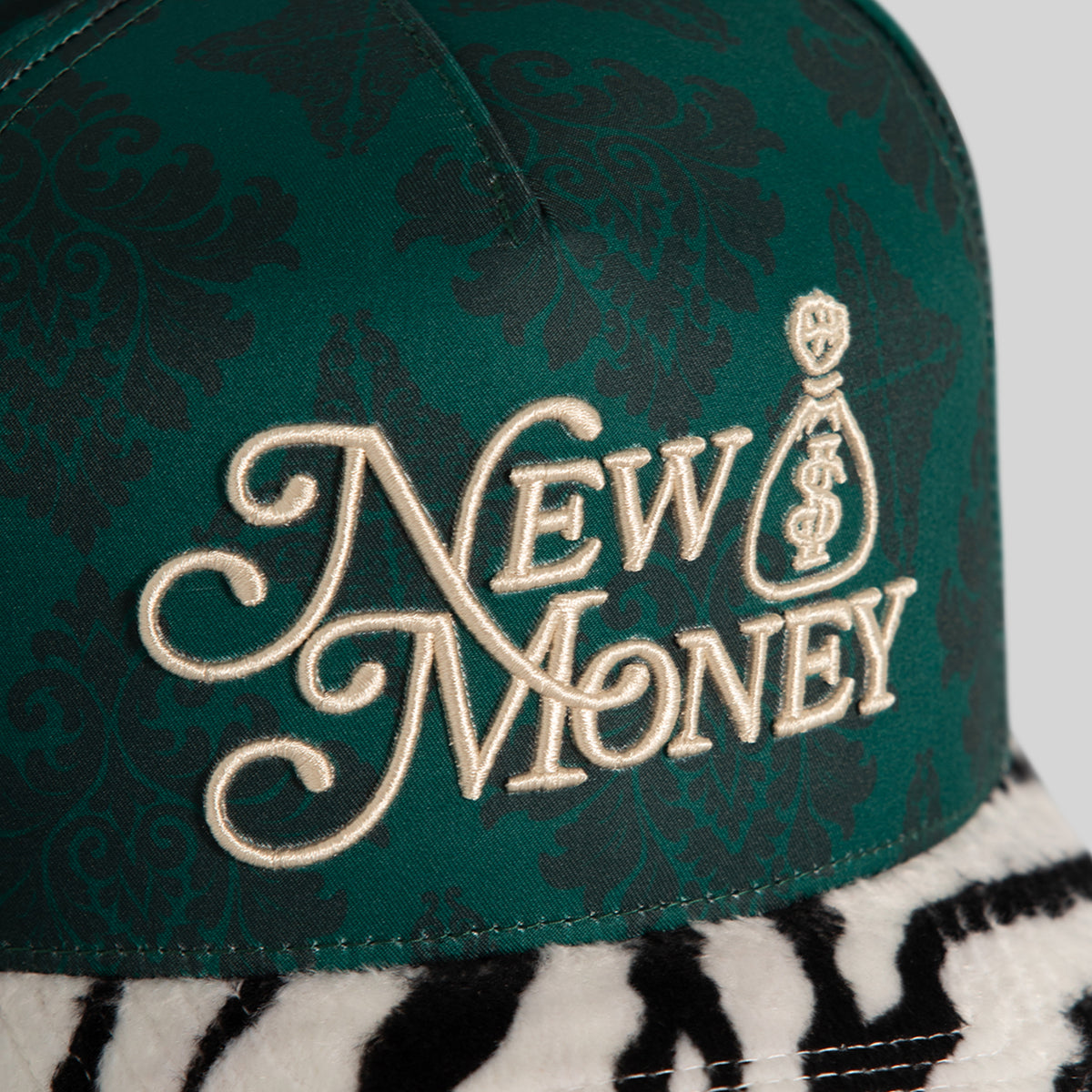 NEW MONEY JACQUARD FAUX ZEBRA TWILL TRUCKER