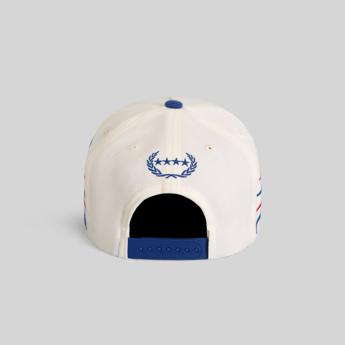 FIELD GRADE DIAMOND STACK OFF WHITE/GAME ROYAL WOOL TRUCKER