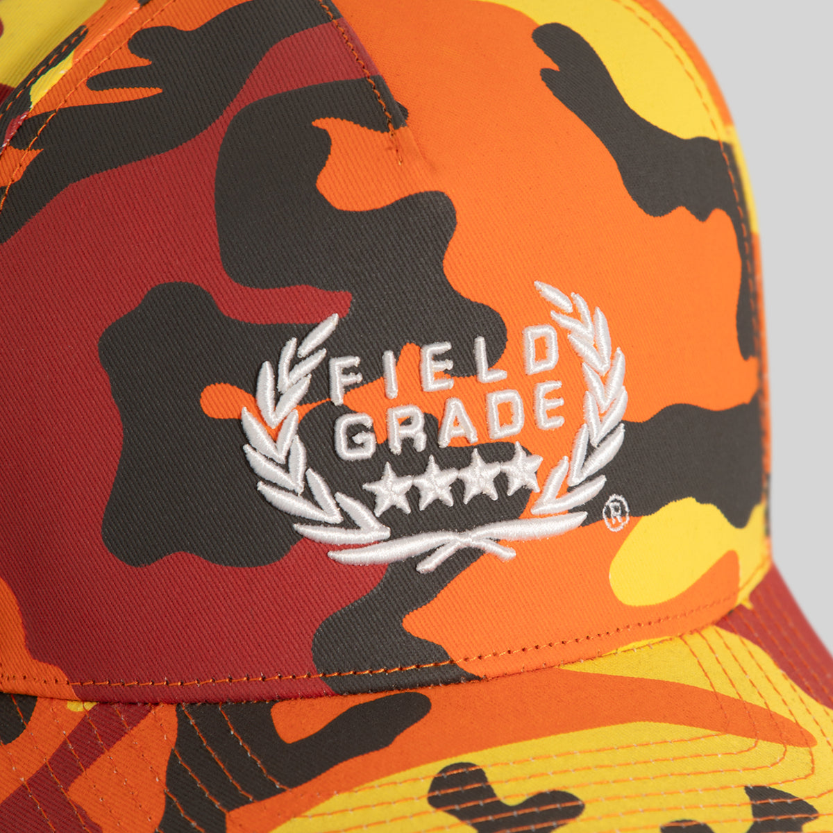 FIELD GRADE FRONT FLAME CAMO TWILL TRUCKER