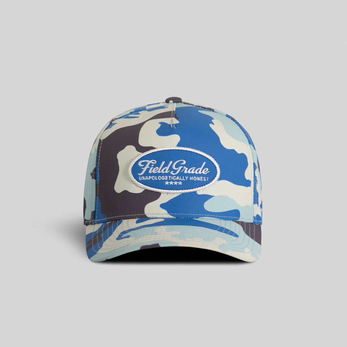 FIELD GRADE UNAPOLOGETIC ICY CAMO TWILL TRUCKER