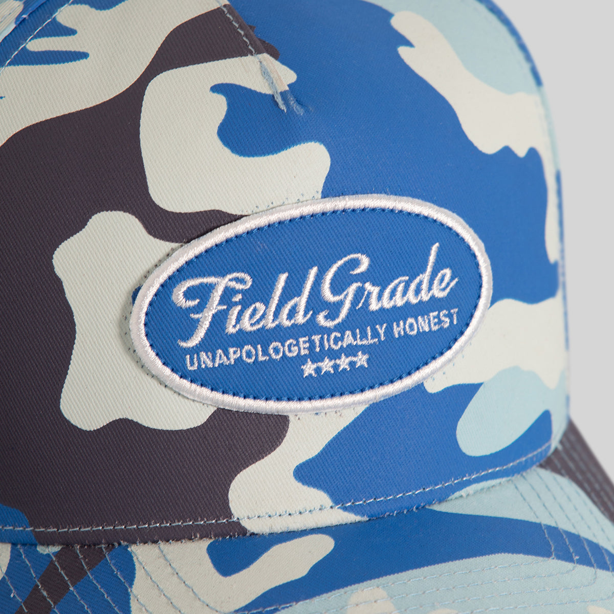 FIELD GRADE UNAPOLOGETIC ICY CAMO TWILL TRUCKER