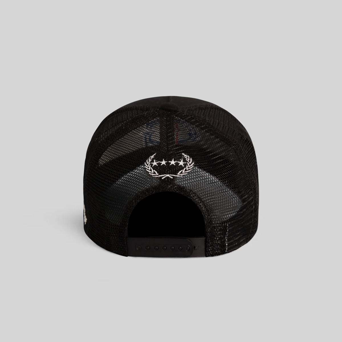 FIELD GRADE SPORTS BLACK TWILL MESH TRUCKER