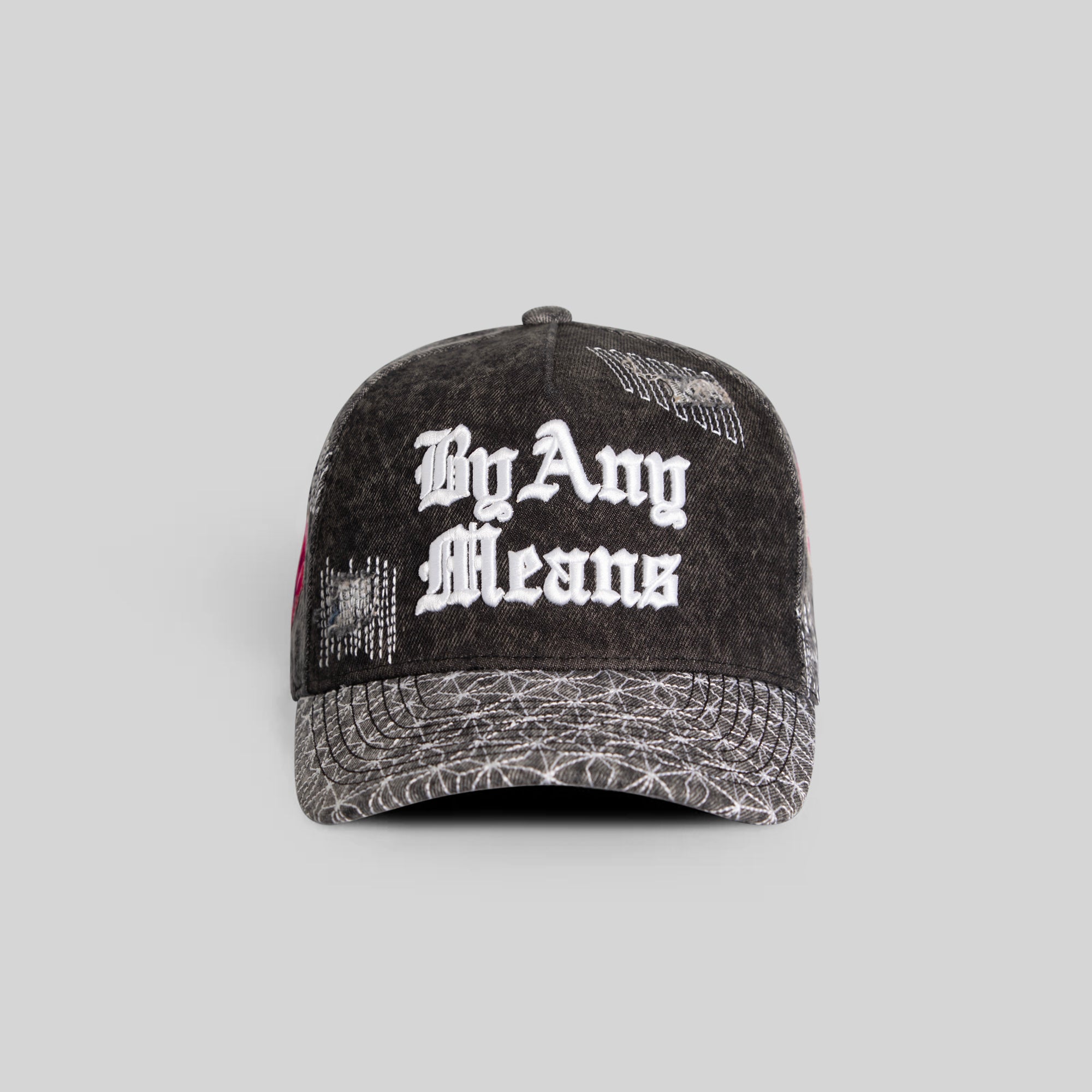 BY ANY MEANS SASHIKO WASHED DENIM TRUCKER