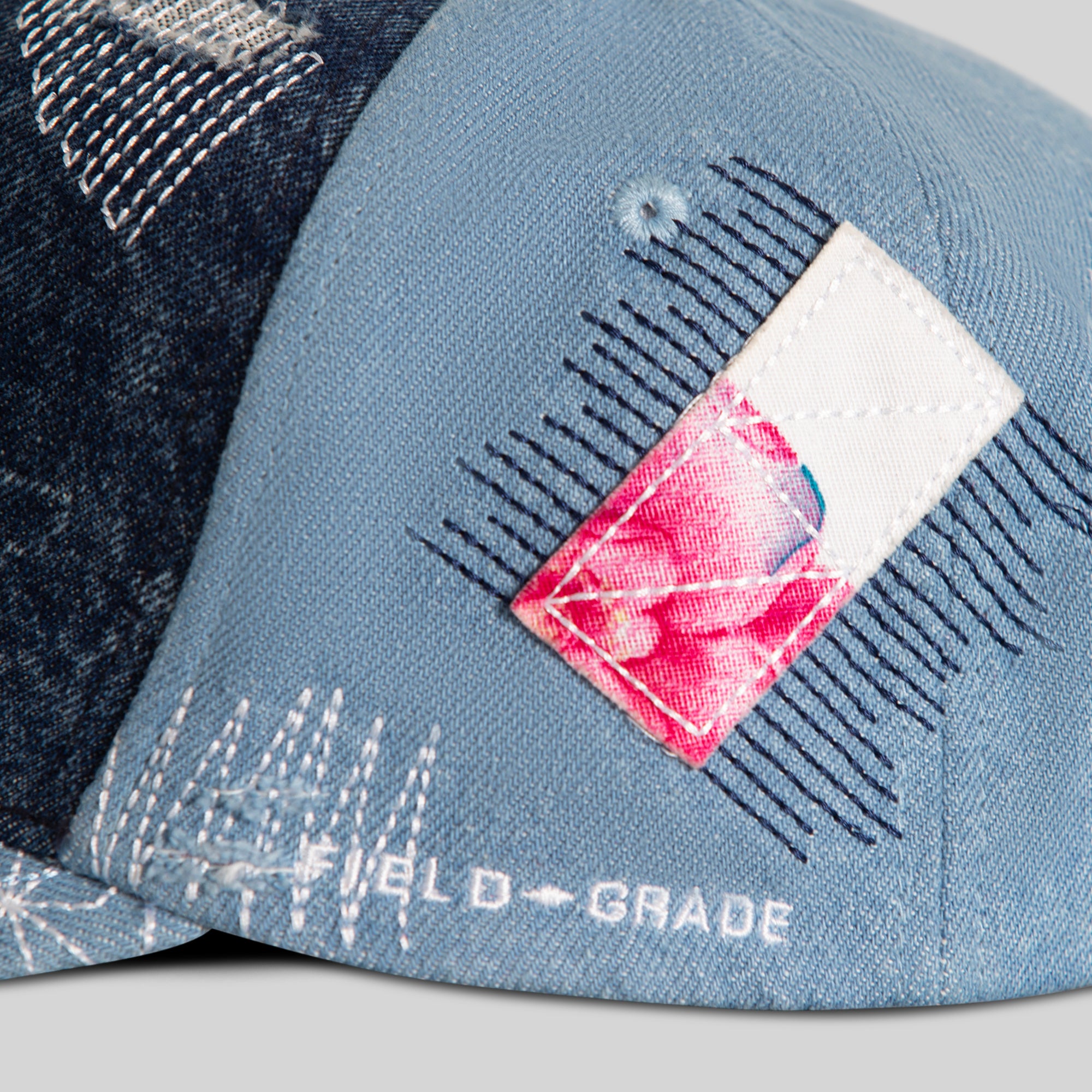 NO PHOTOS SASHIKO WASHED DENIM TRUCKER
