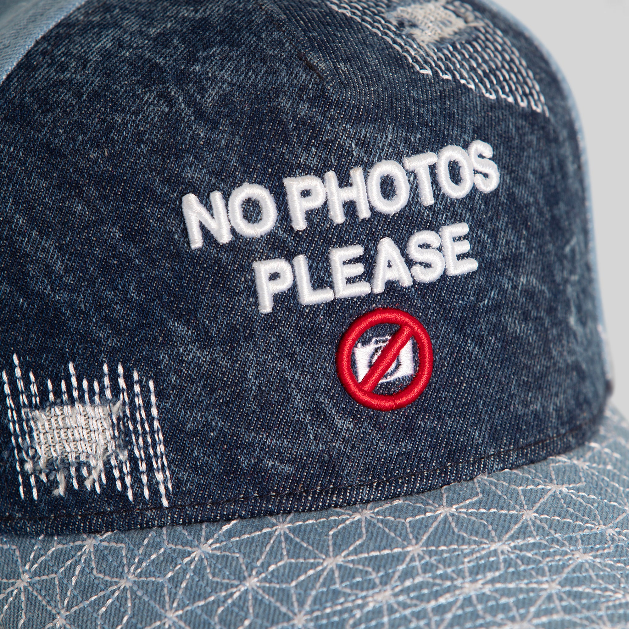 NO PHOTOS SASHIKO WASHED DENIM TRUCKER