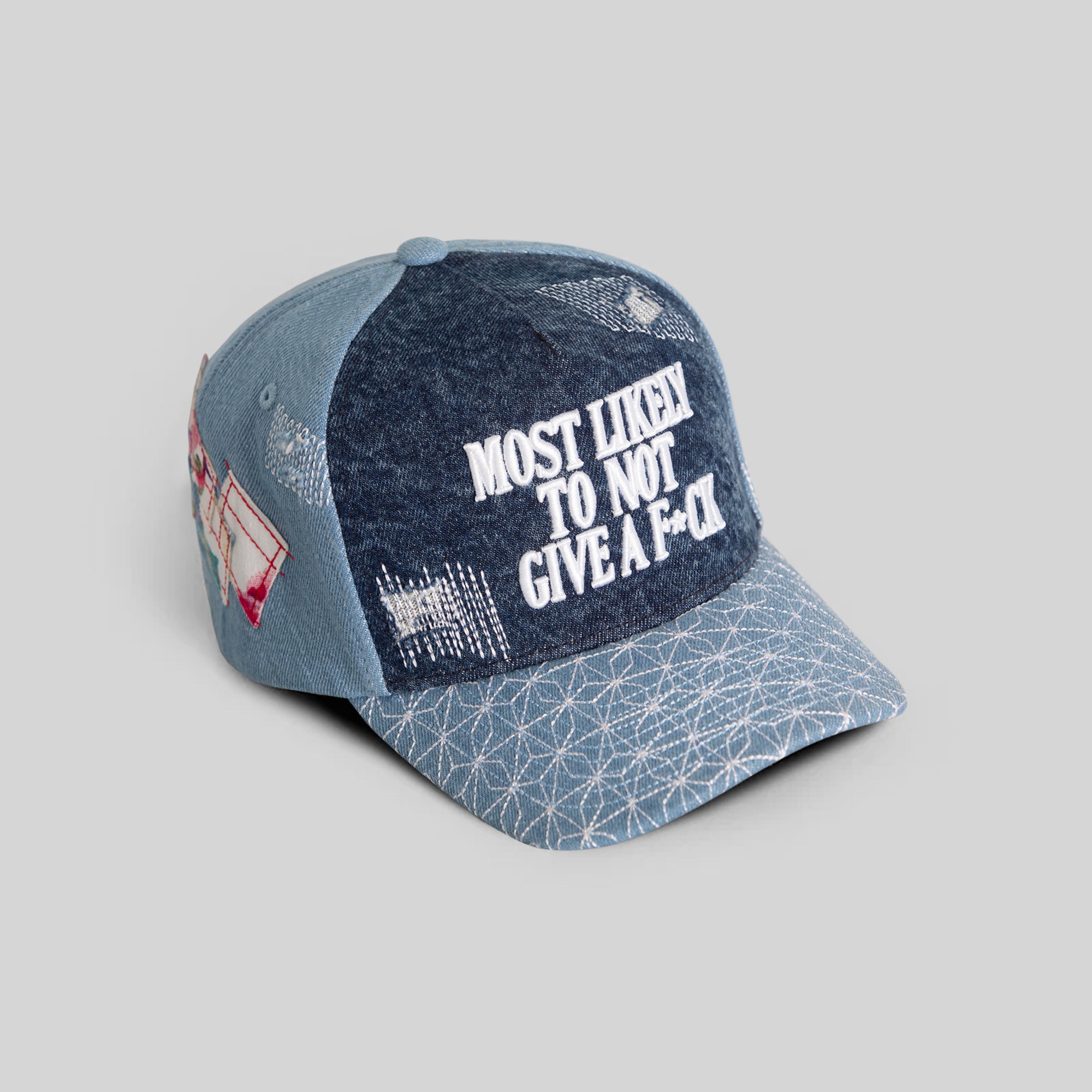 MOST LIKELY SASHIKO WASHED DENIM TRUCKER