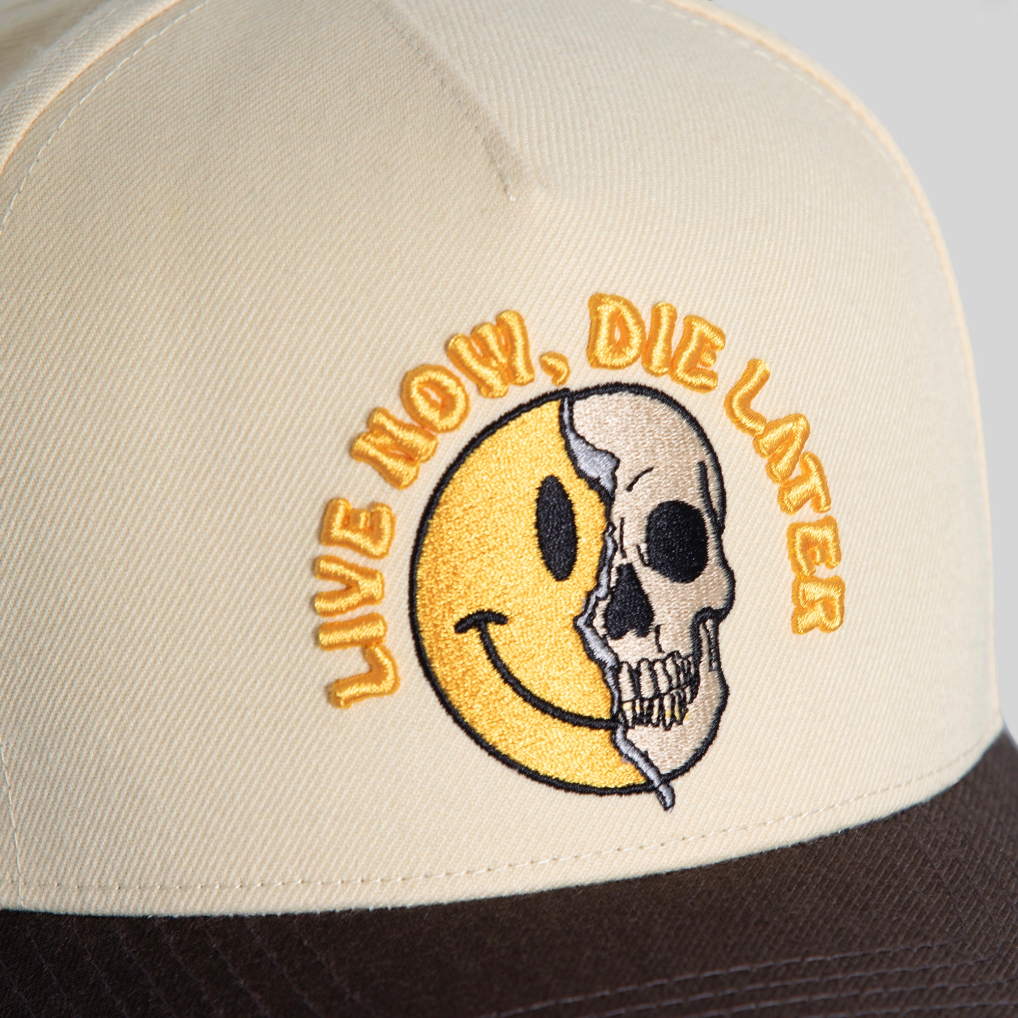 LIVE NOW DIE LATER SAND MOCHA WOOL TRUCKER