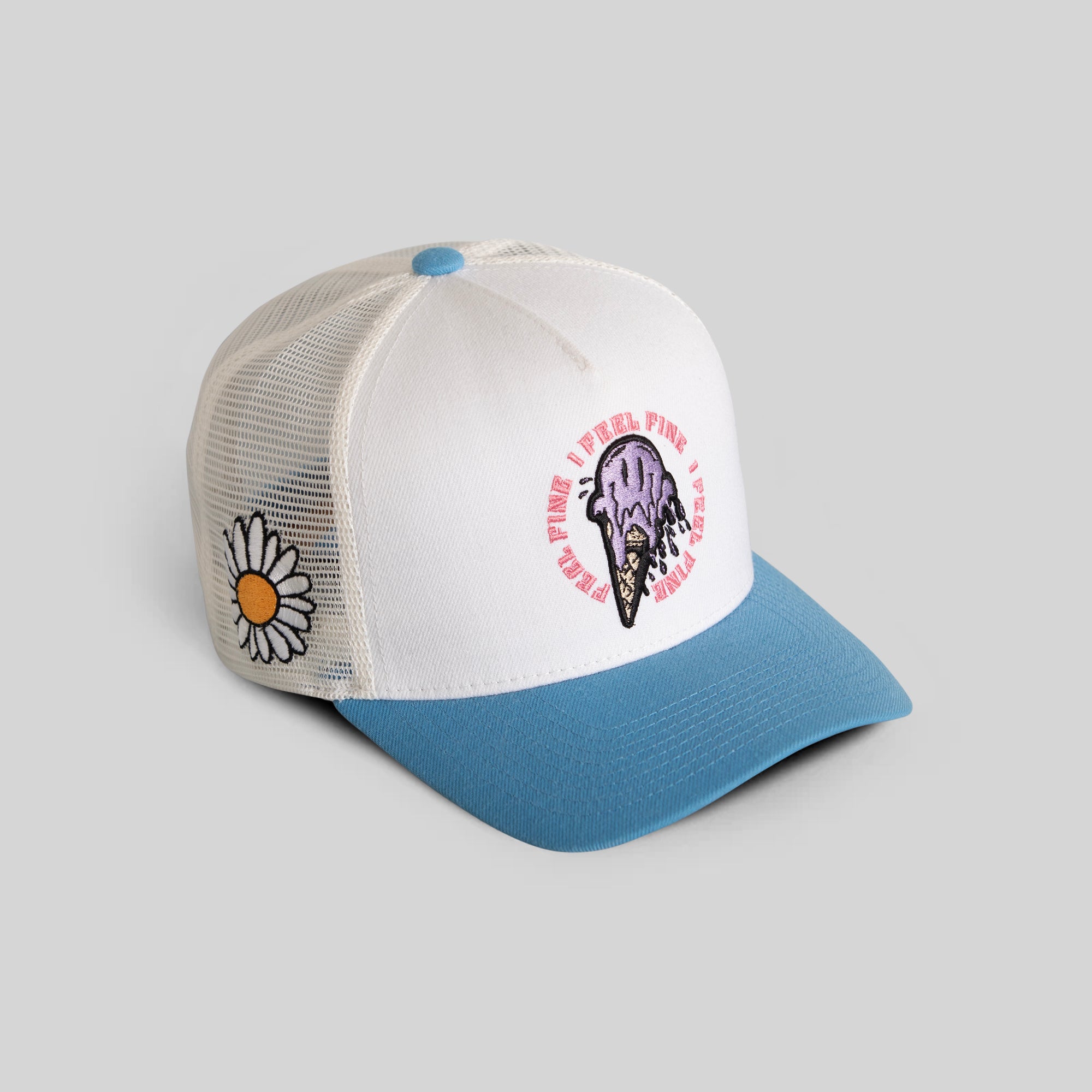 I FEEL FINE SUMMER OFF WHITE UNI BLUE MESH TRUCKER