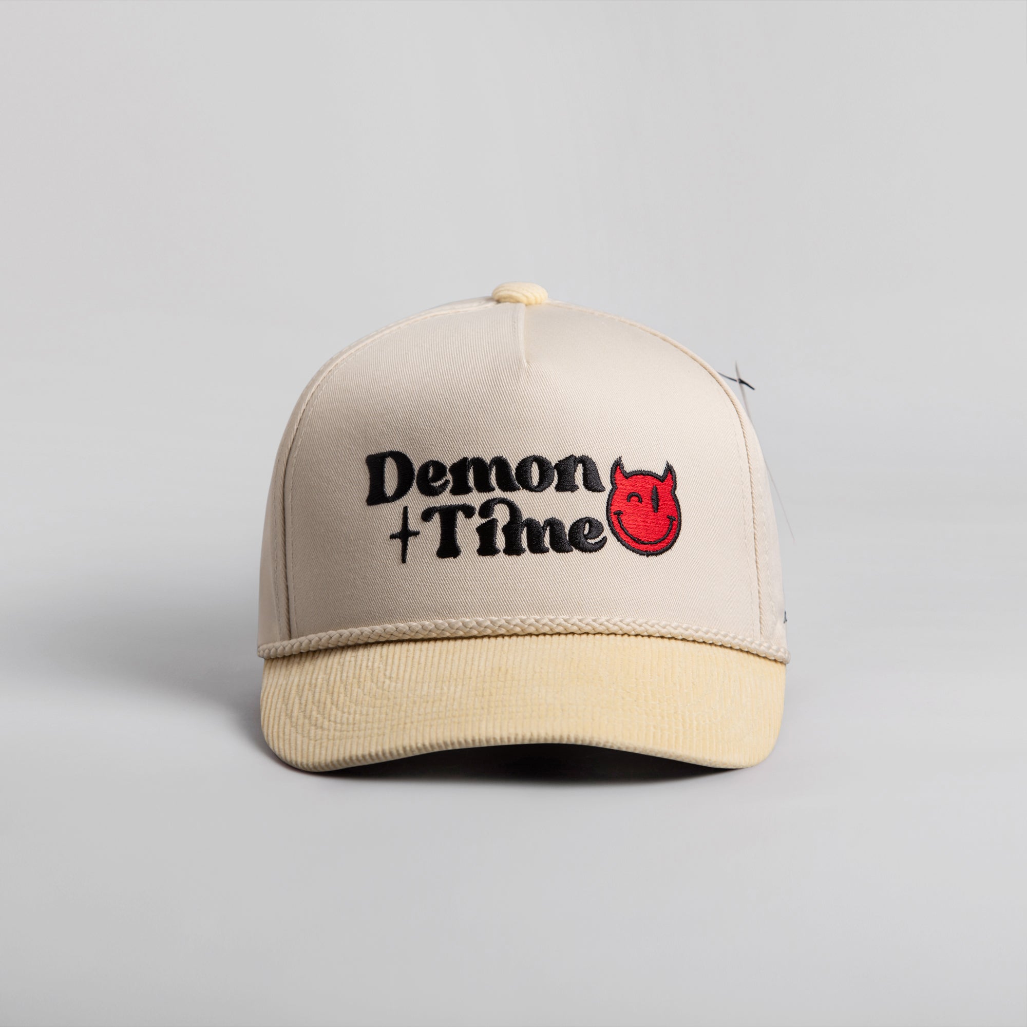 DEMON TIME CREAM/SAND CORDUROY BRIM TRUCKER HAT