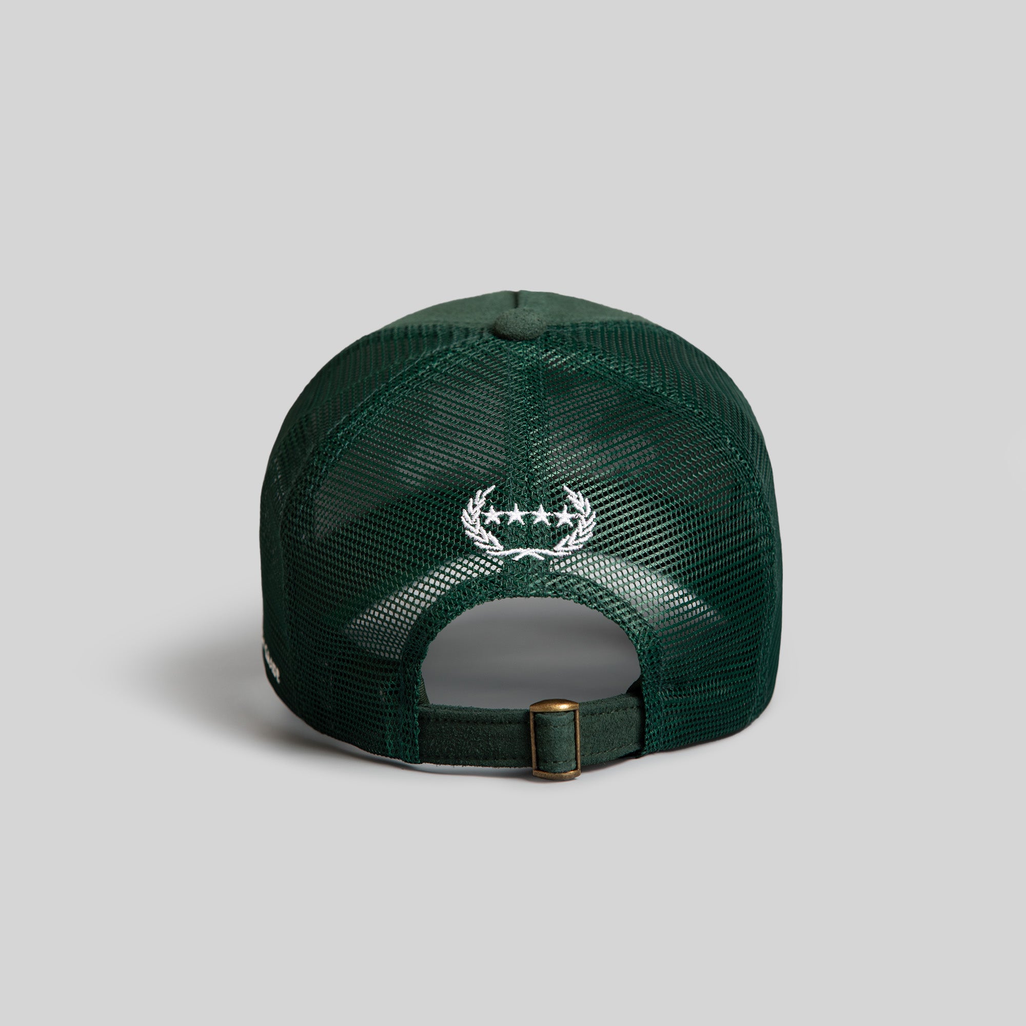 RESPECTFULLY FG GREEN SUEDE TRUCKER HAT