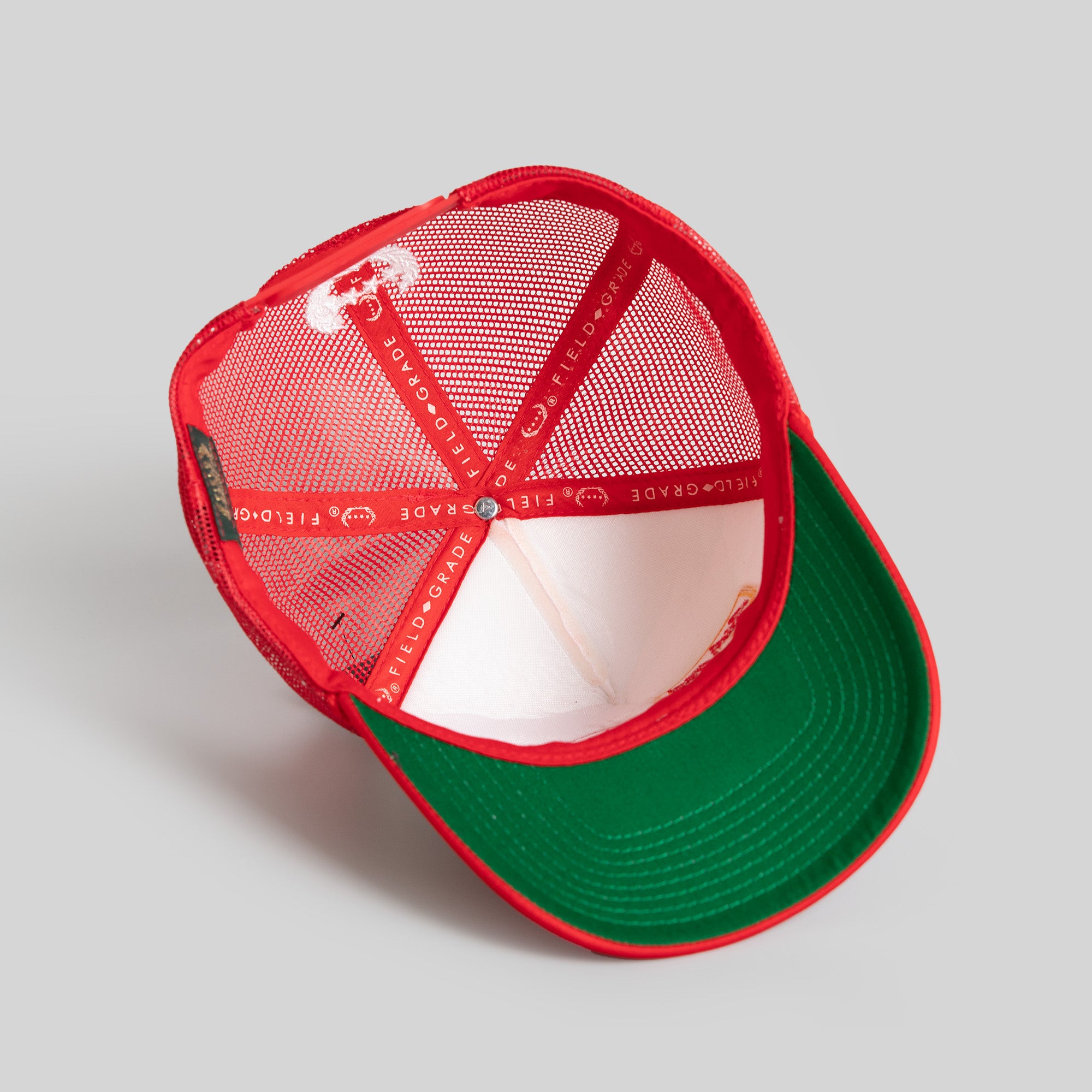 ASK ME WHITE RED TRUCKER HAT