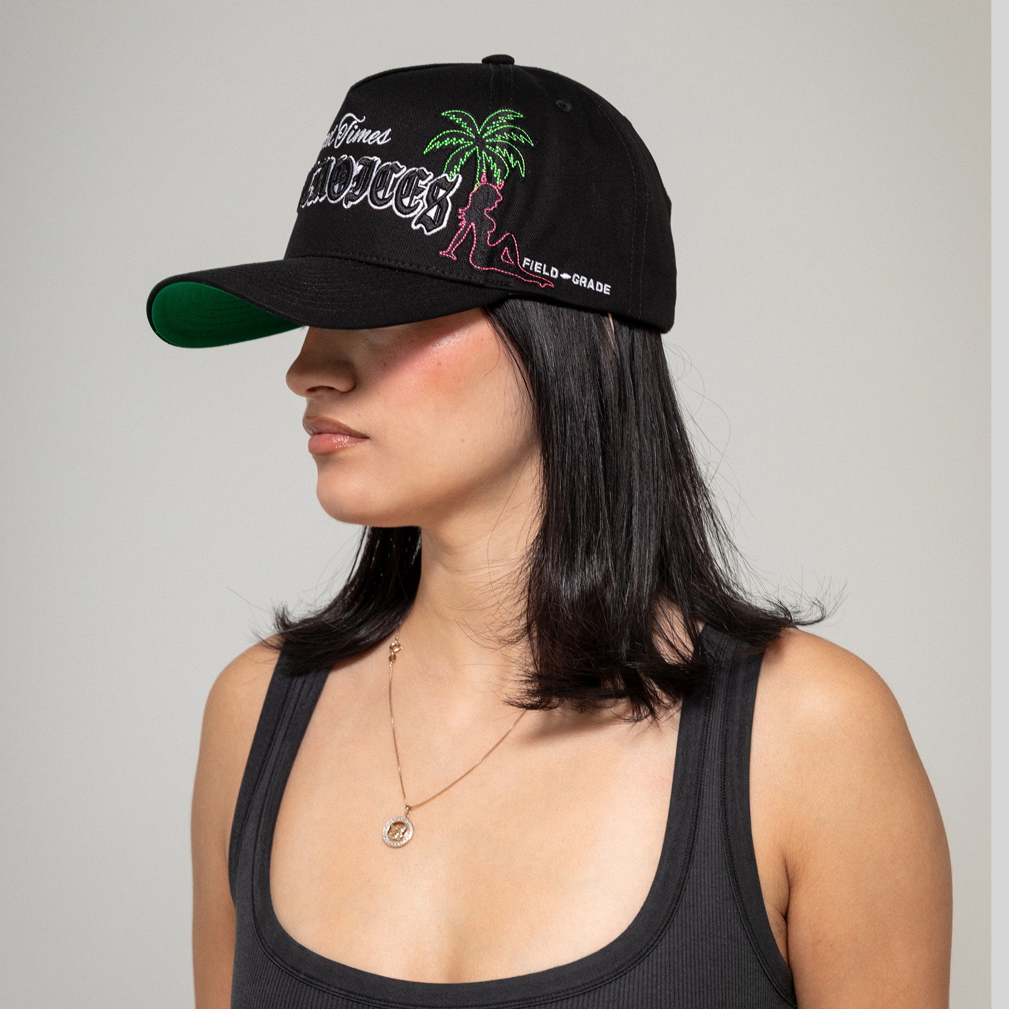 GOOD TIMES BLACK TWILL TRUCKER