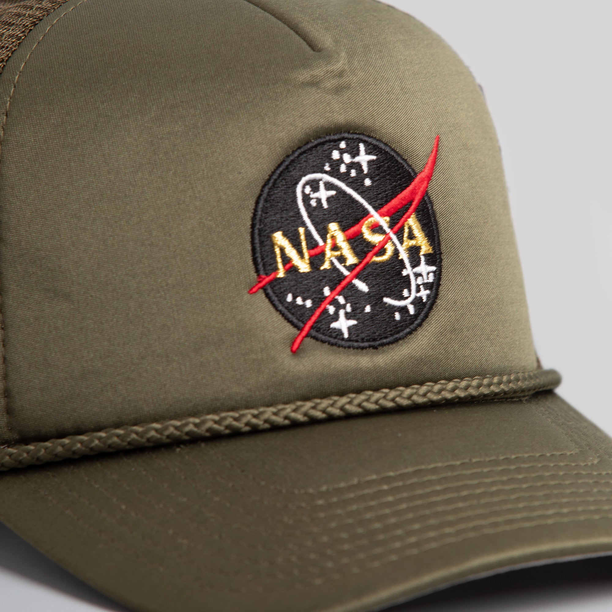 SKYLAB NASA 50TH ANNIVERSARY OLIVE TRUCKER HAT