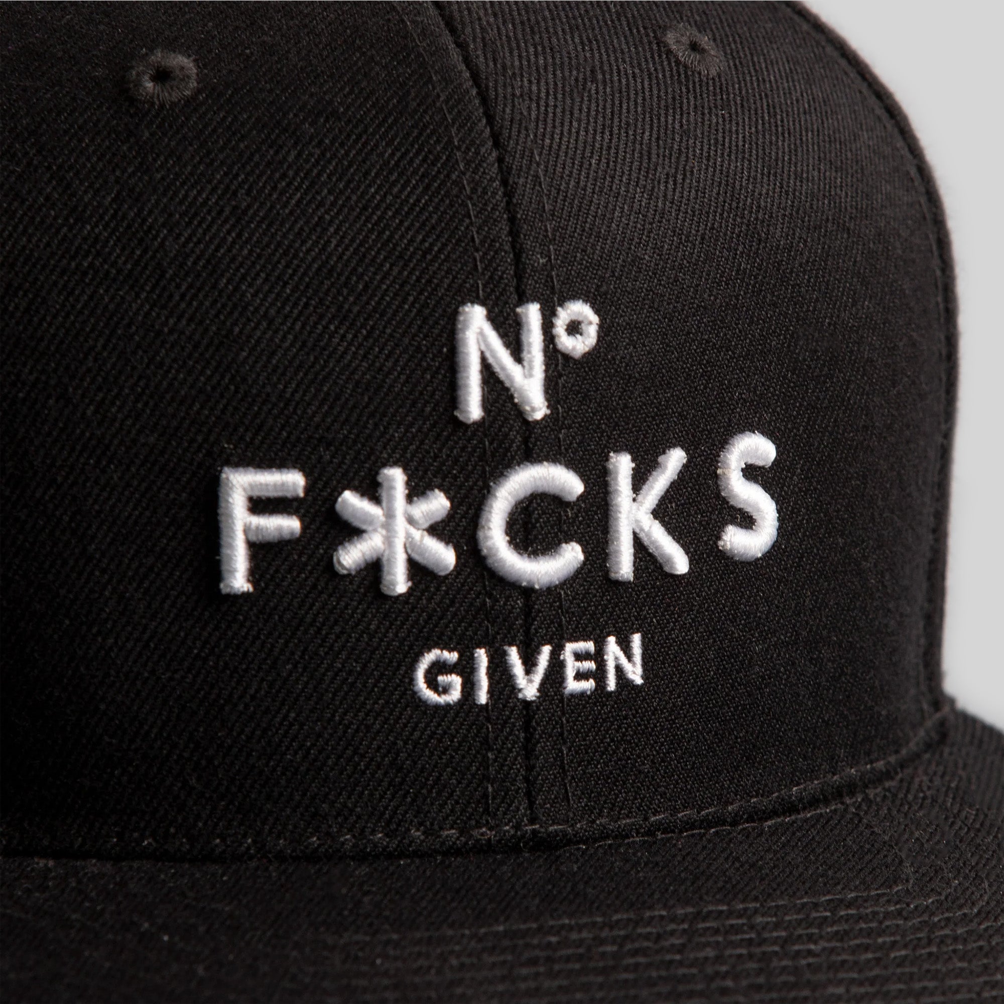 NO F*CKS GIVEN BLACK SNAPBACK HAT