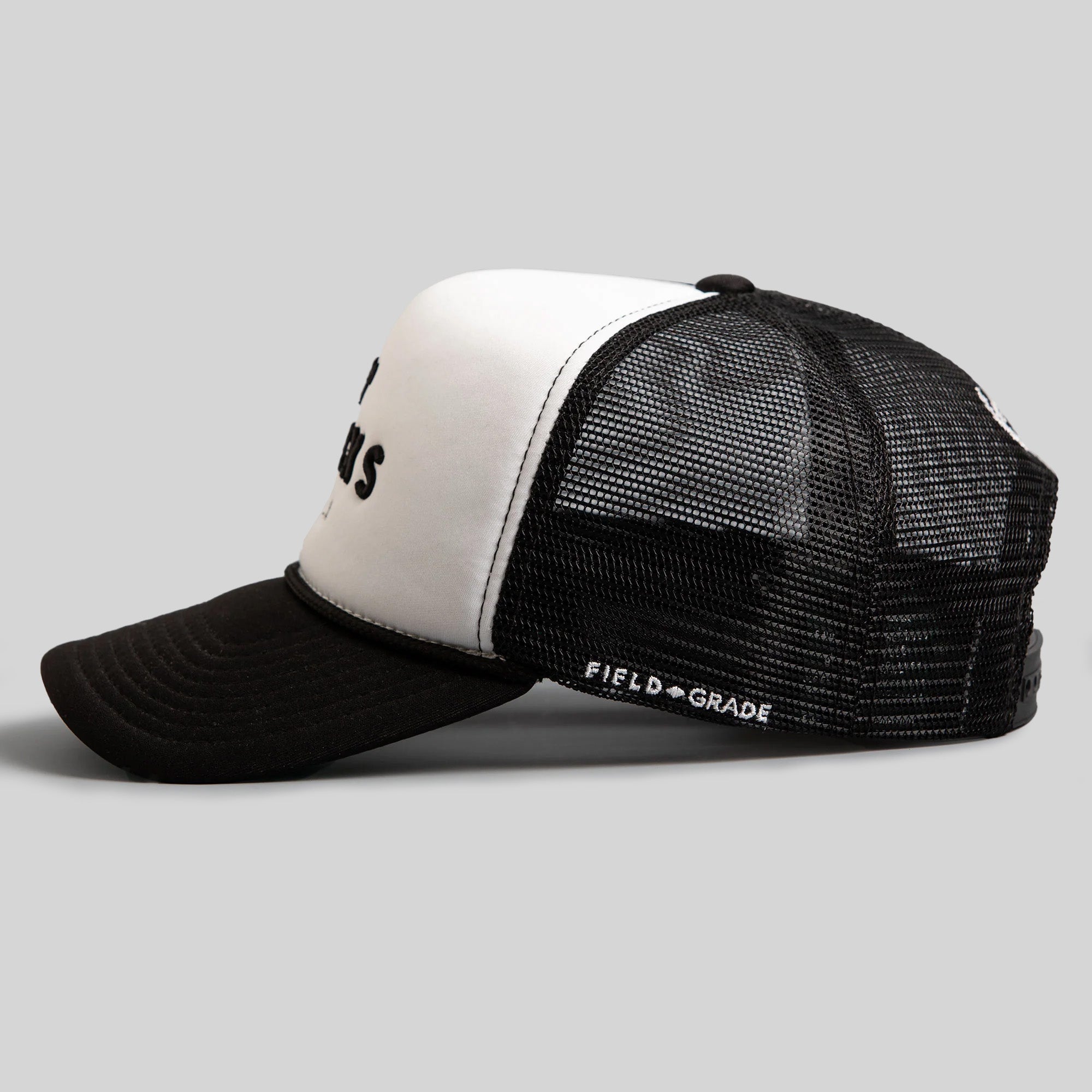 NO F*CKS GIVEN WHITE FRONT TRUCKER HAT