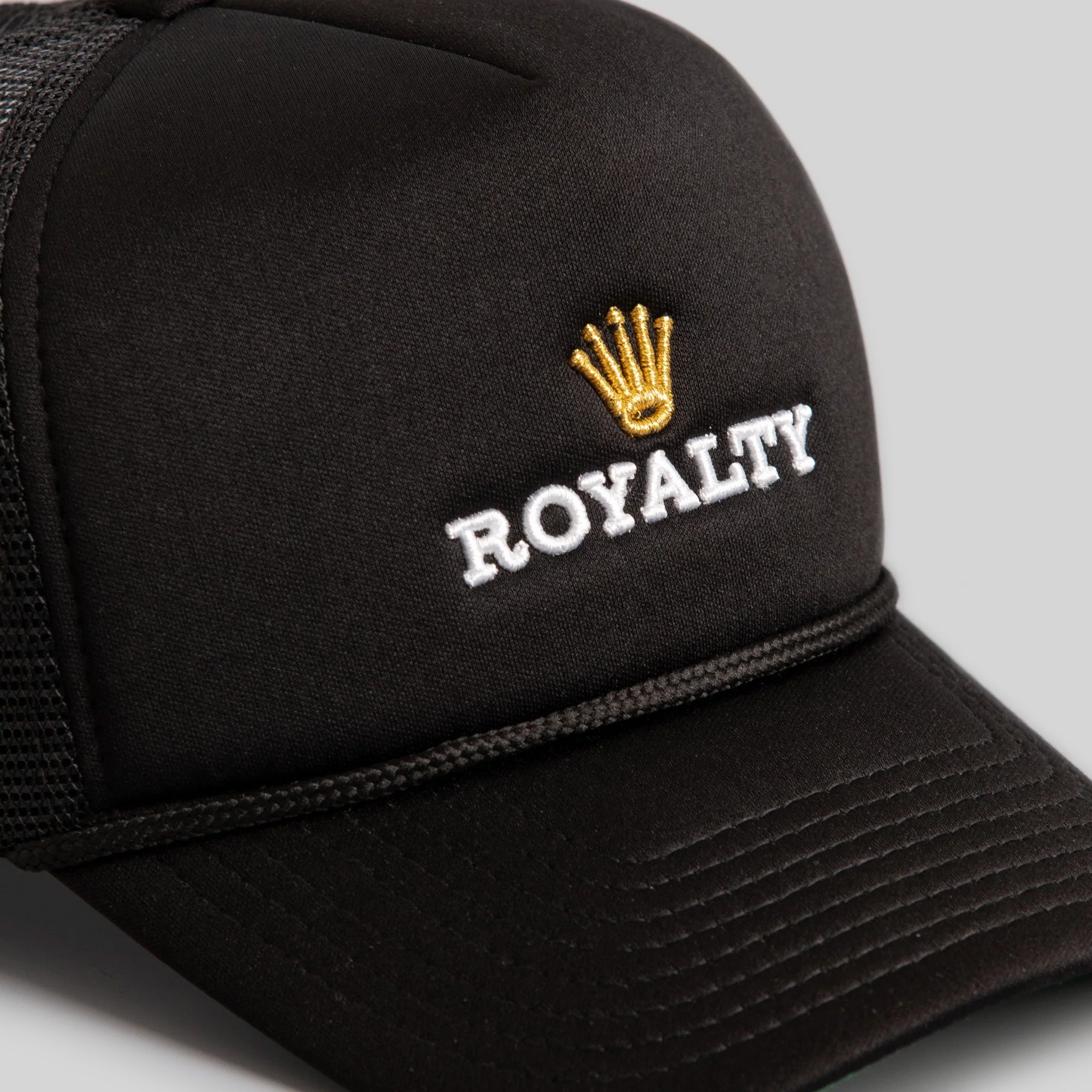 ROYALTY BLACK TRUCKER HAT