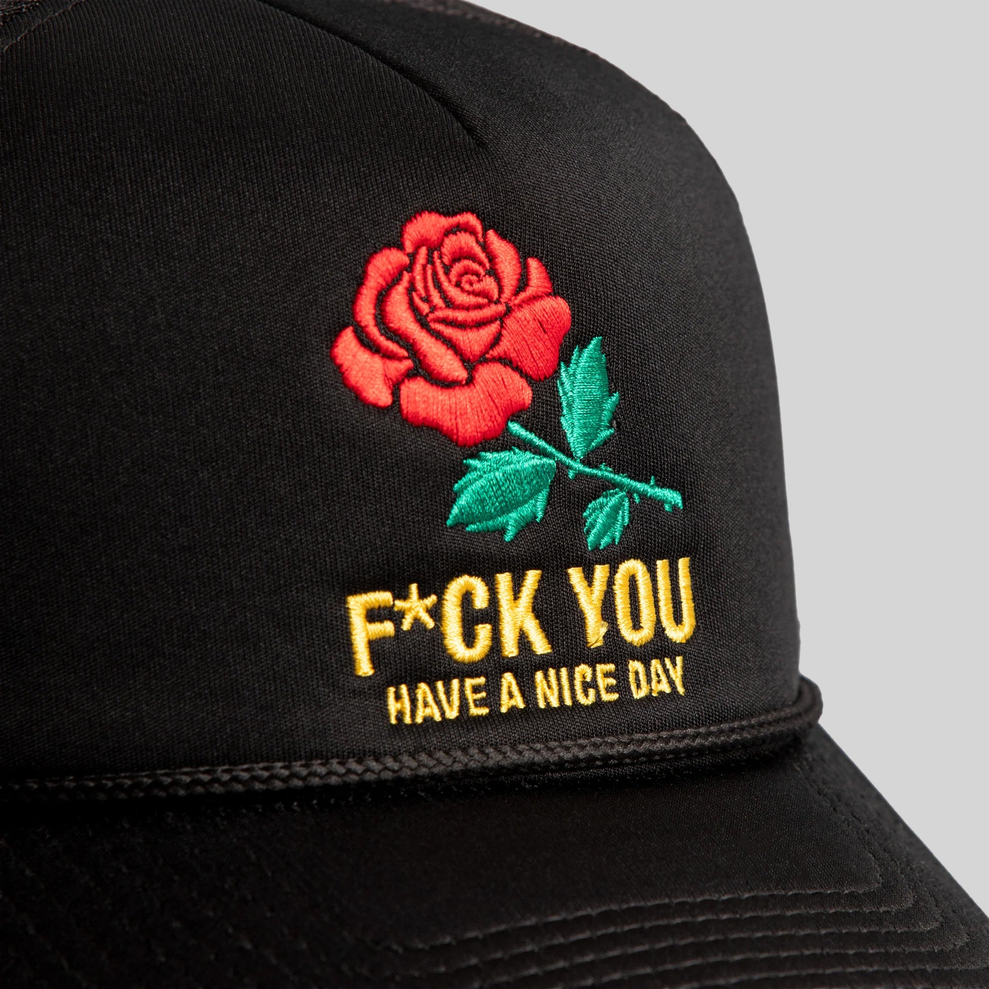 HAVE A NICE DAY BLACK TRUCKER HAT