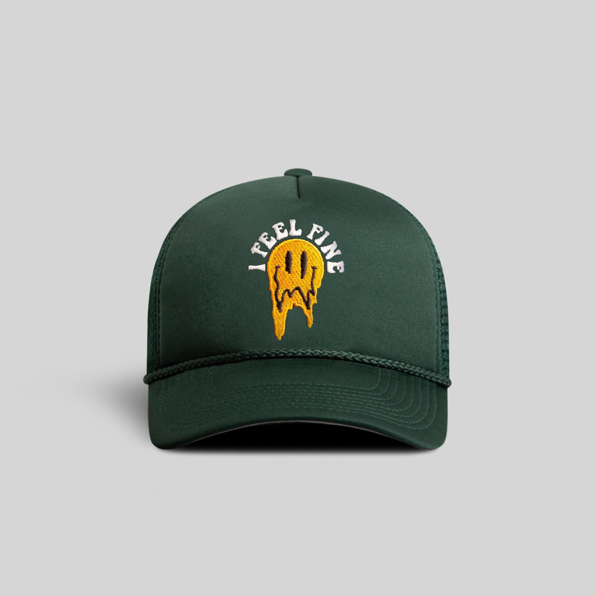 I FEEL FINE FG GREEN TRUCKER HAT