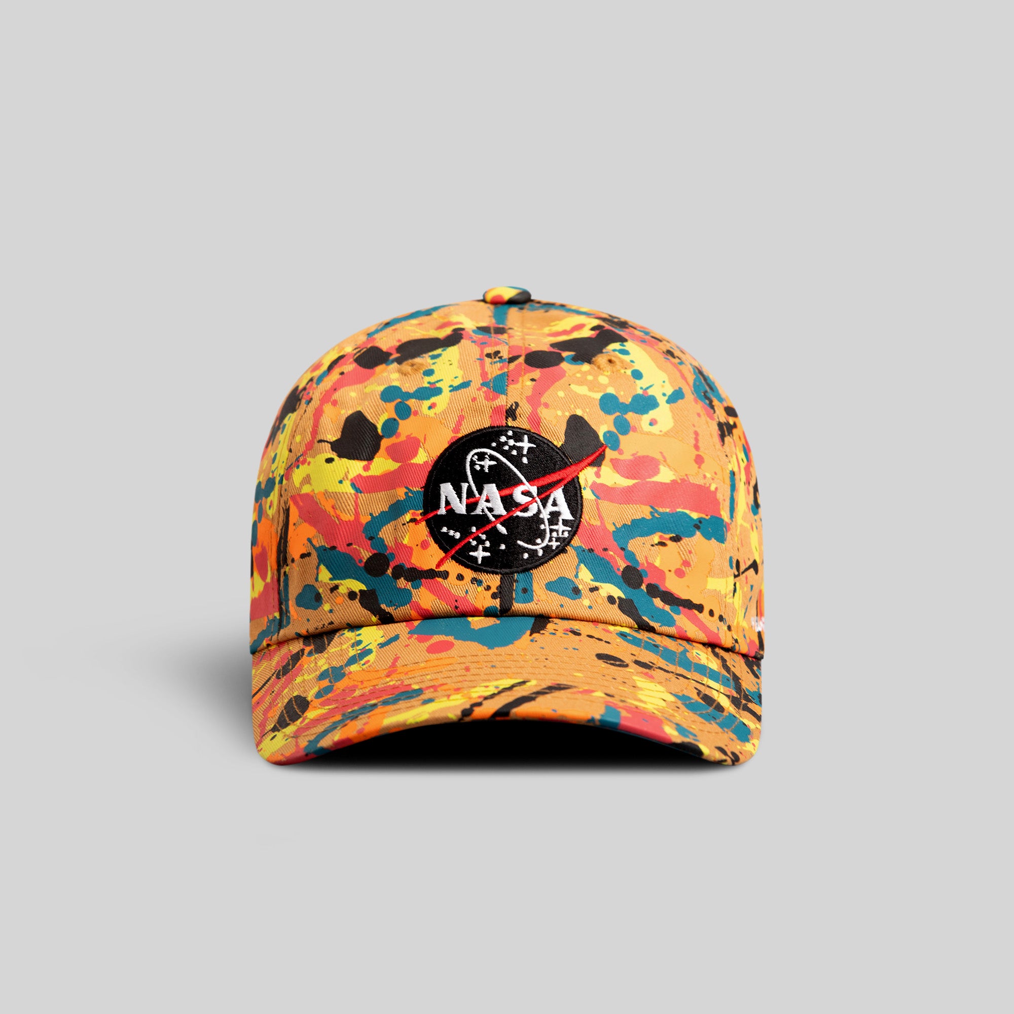 SKYLAB NASA NEON SPLATTER WHEAT RELAXED FIT HAT