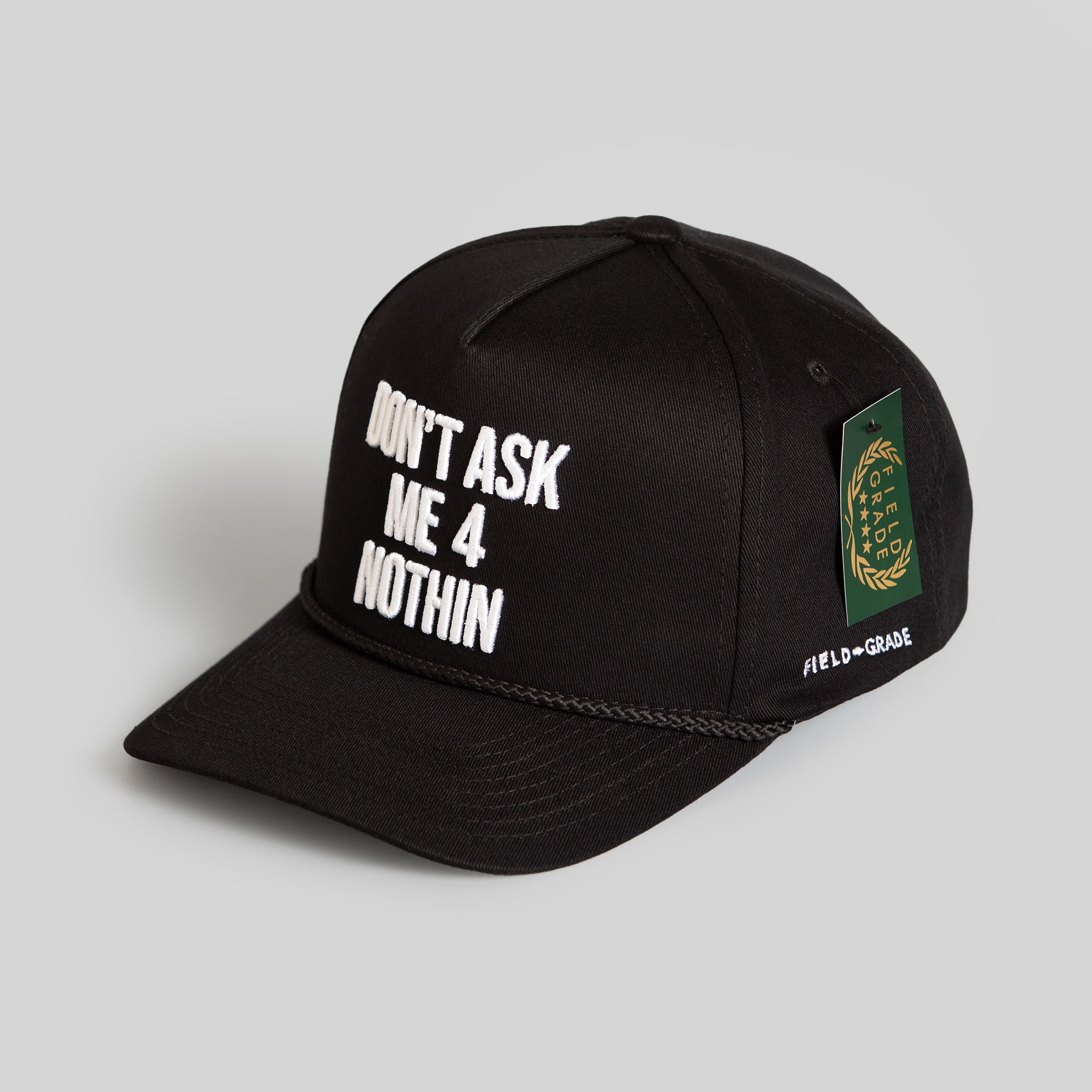 DON'T ASK ME BLACK TRUCKER HAT