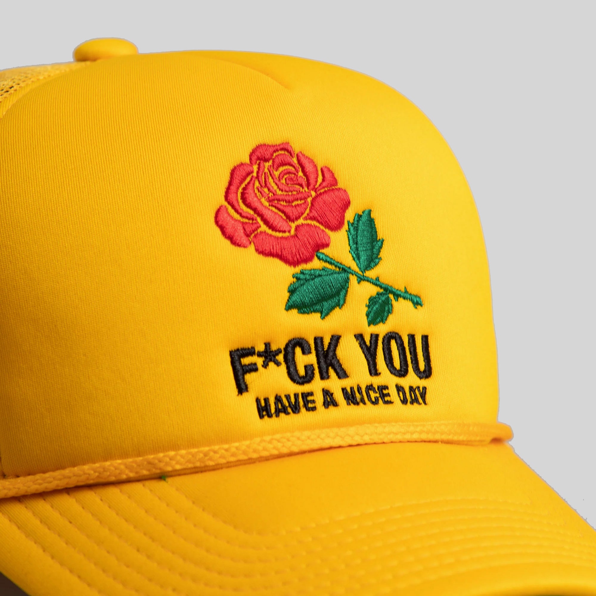 HAVE A NICE DAY YELLOW TRUCKER HAT