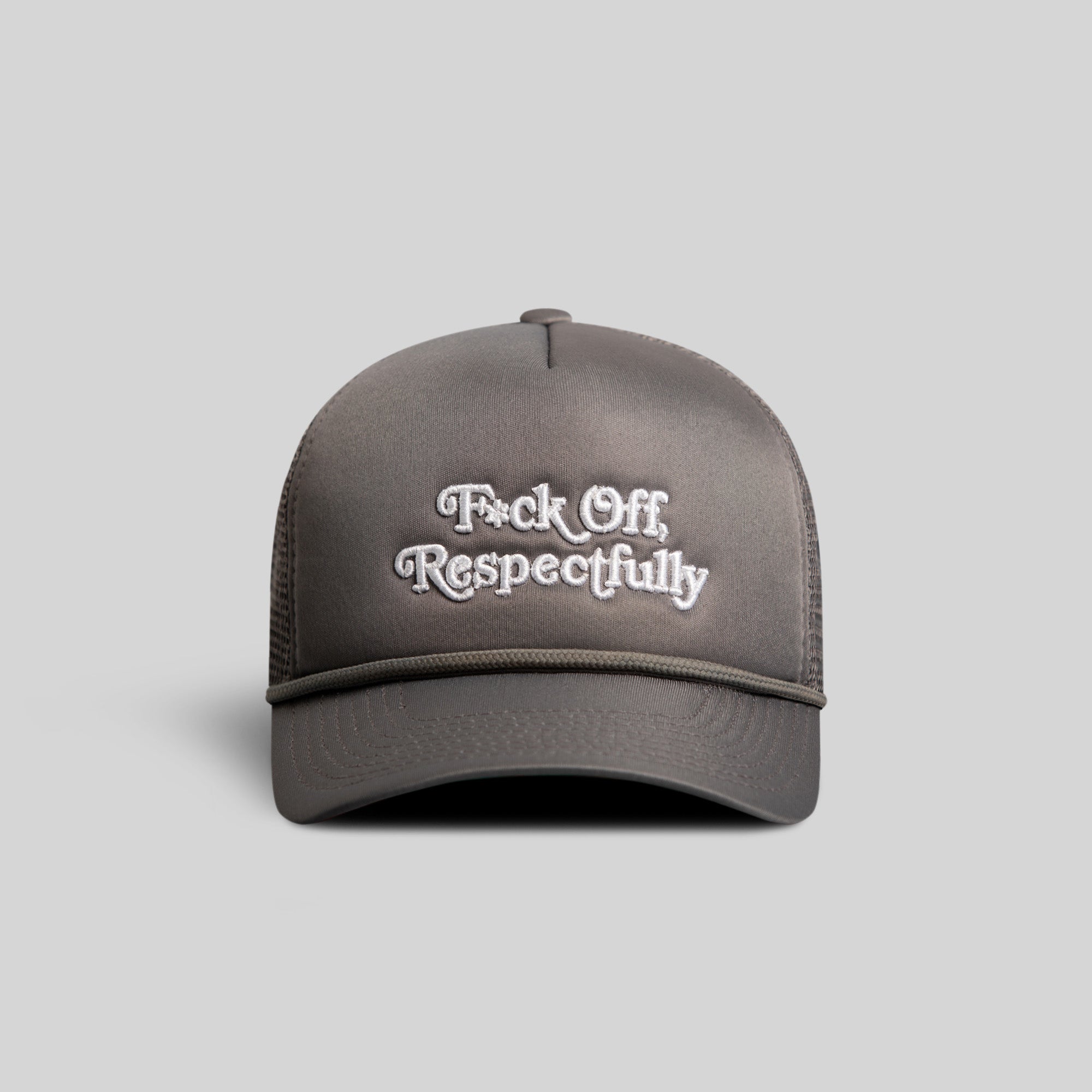 RESPECTFULLY COOL GREY TRUCKER HAT