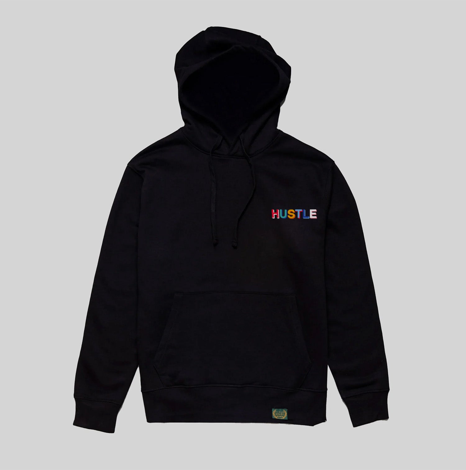 ALL HUSTLE NO LUCK BLACK HOODIE
