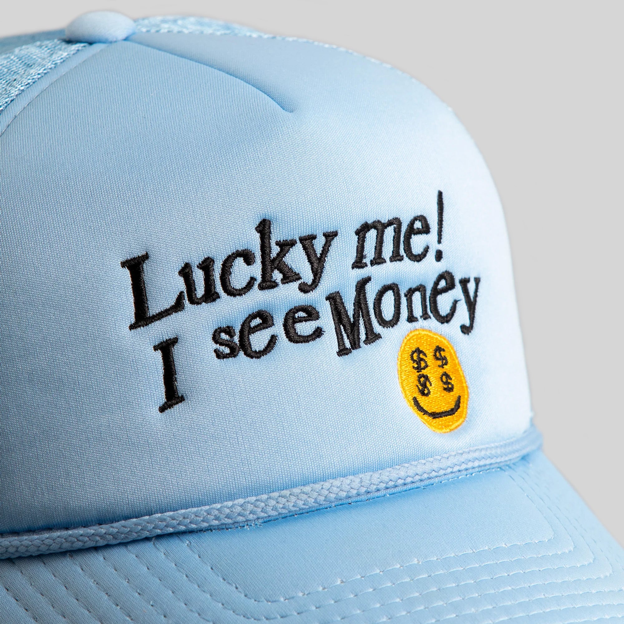 I SEE MONEY UNI BLUE TRUCKER HAT