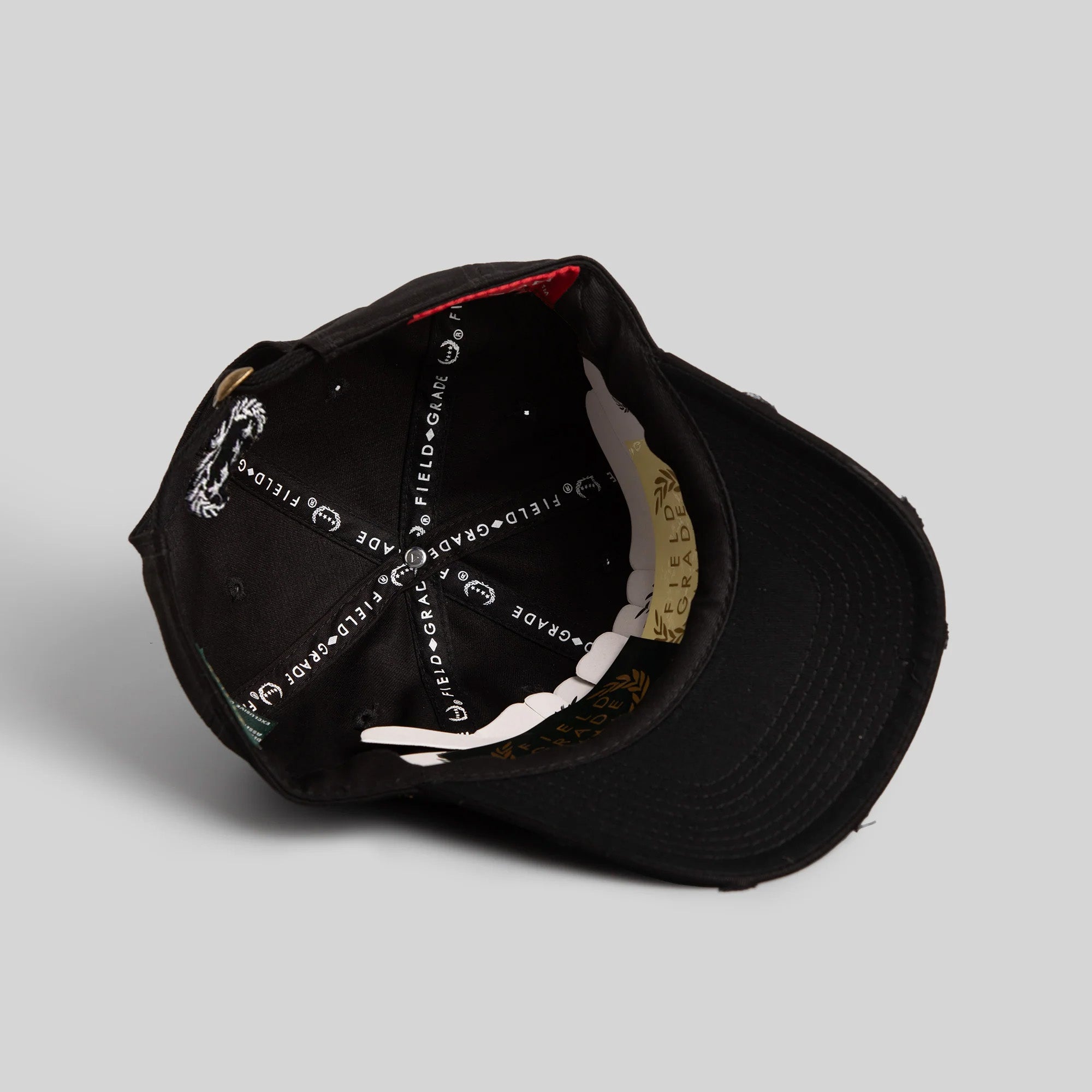 Black distressed baseball sales cap