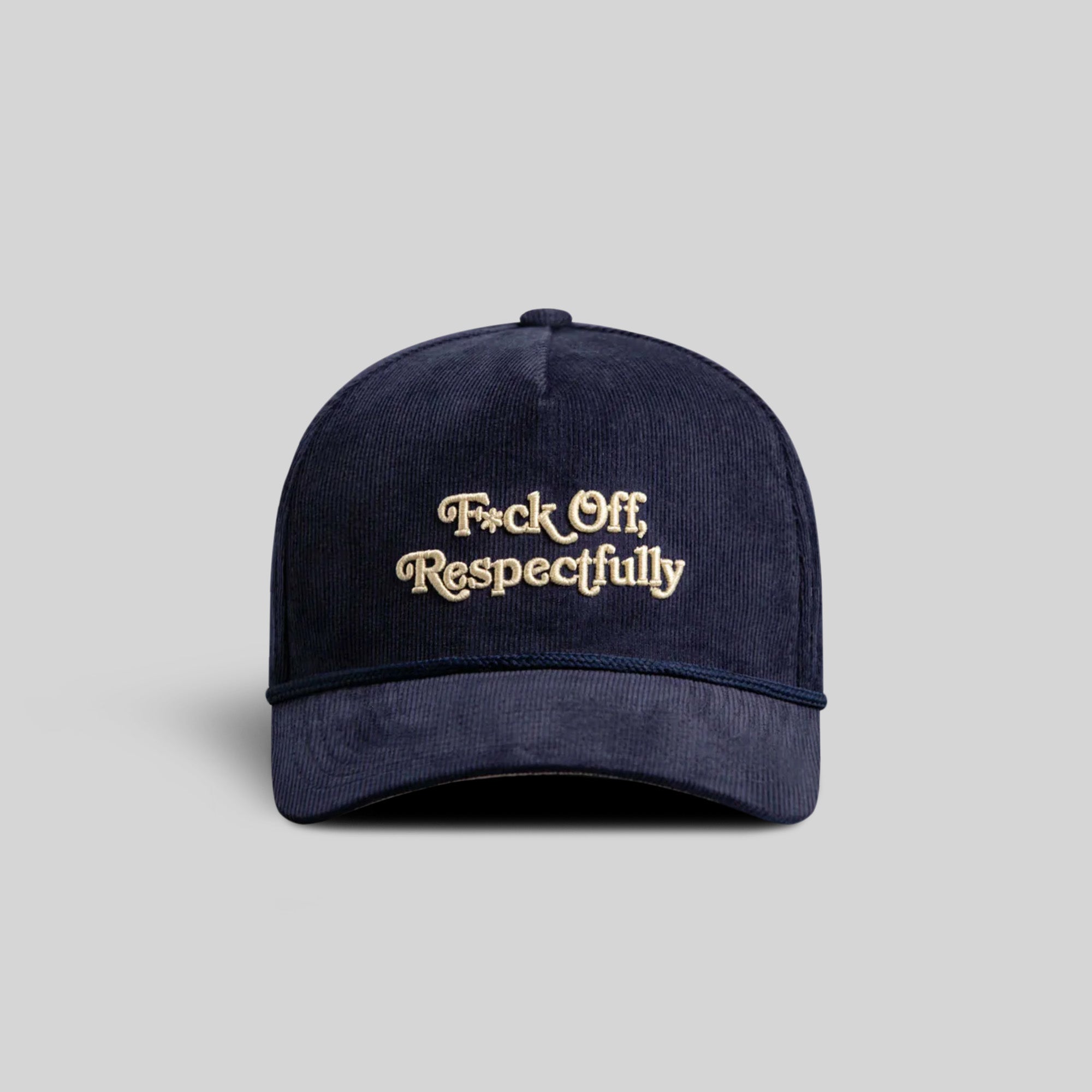 RESPECTFULLY DEEP NAVY CORDUROY TRUCKER HAT