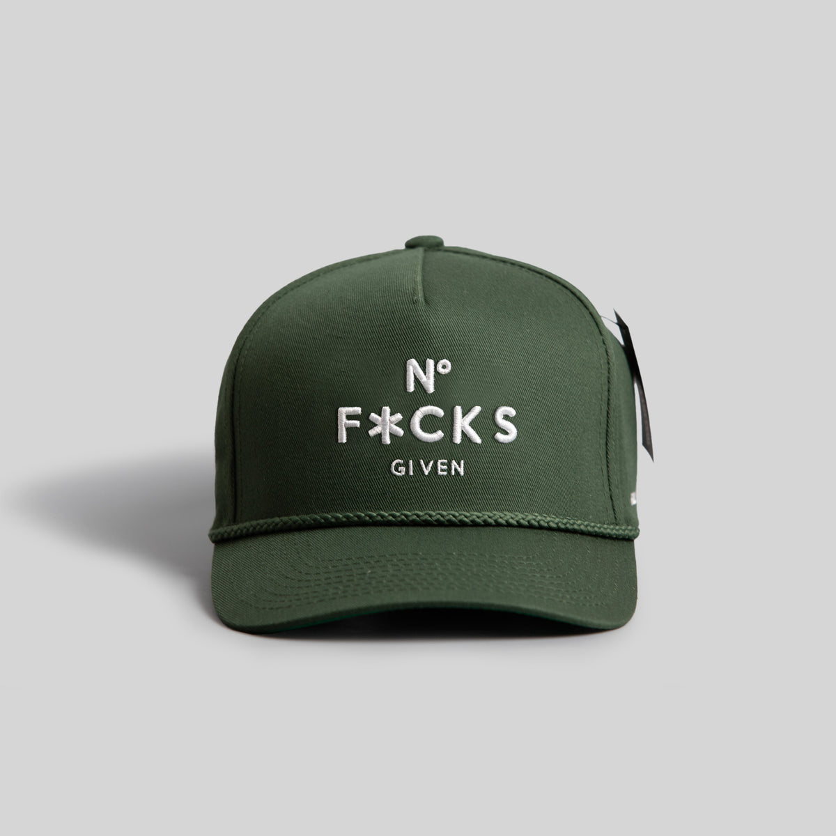 Funny No F*CKS GIVEN Black and Gold Trucker Hat NO F*CKS GIVEN FLAMES BLACK TWILL TRUCKER main image 4
