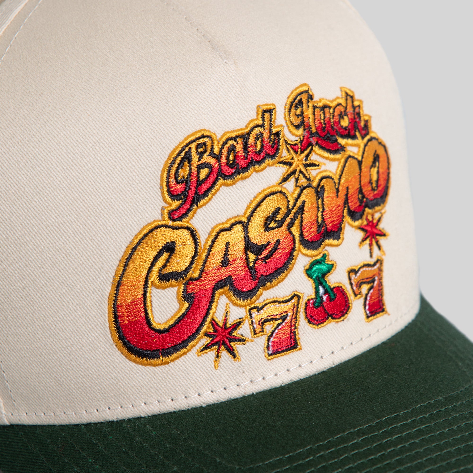 BAD LUCK CASINO SAND FG GREEN TWILL TRUCKER