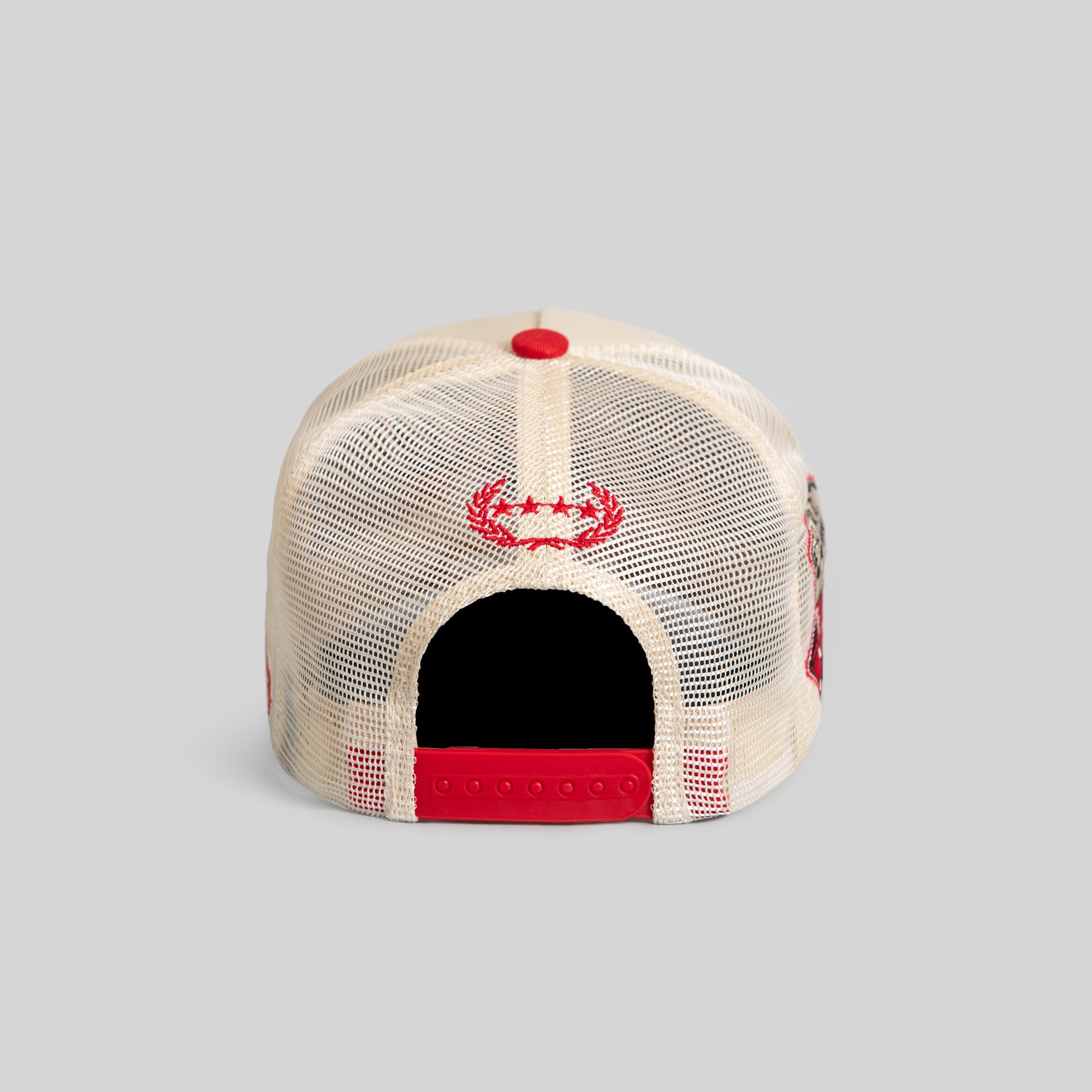 BAD LUCK CASINO SAND RED TWILL MESH TRUCKER