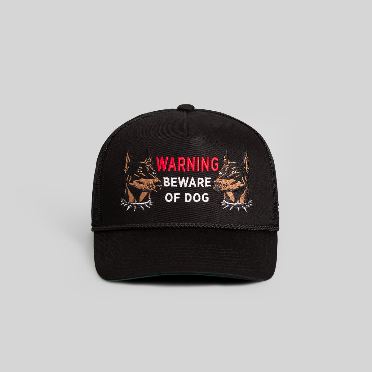 BEWARE OF DOG BLACK TWILL MESHBACK TRUCKER HAT display picture 3