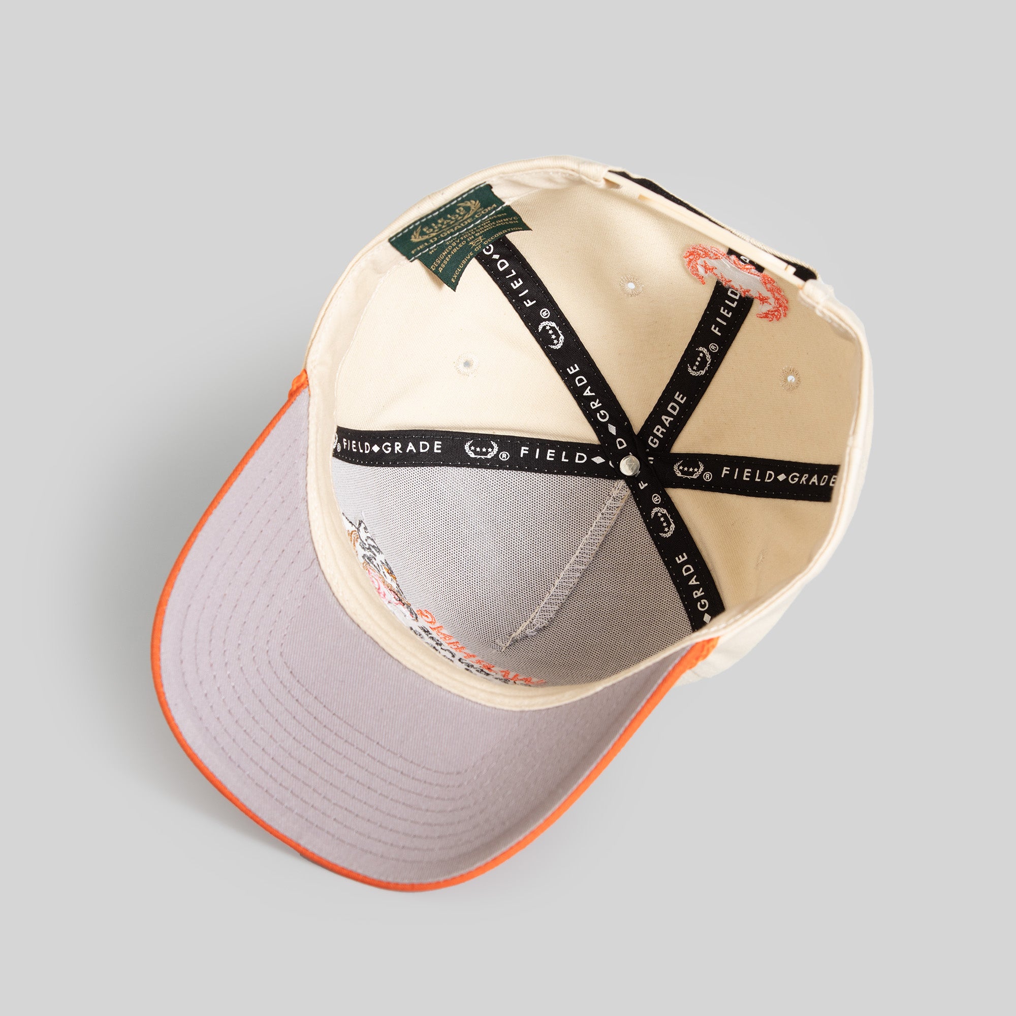 BEWARE OF ROTTY SAND ORANGE TWILL TRUCKER HAT