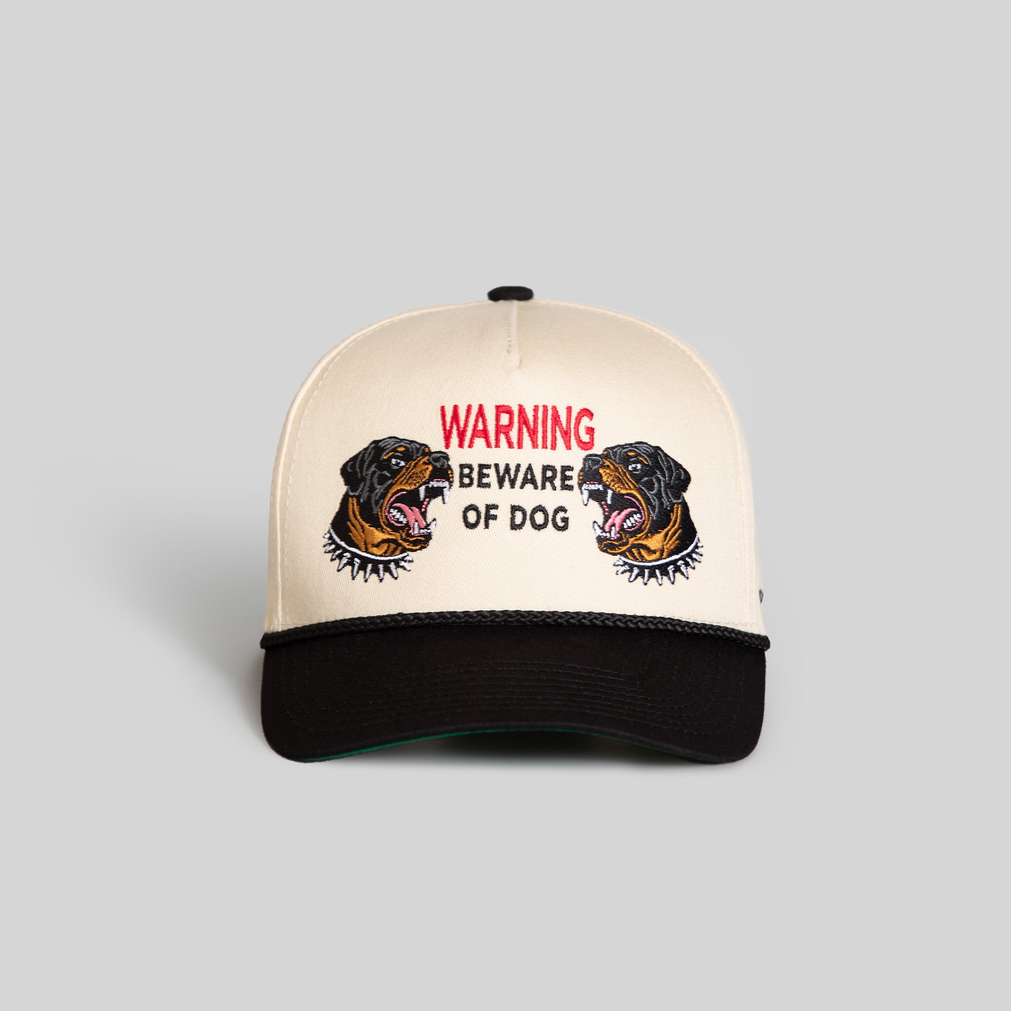 BEWARE OF ROTTY SAND BLACK TWILL TRUCKER HAT